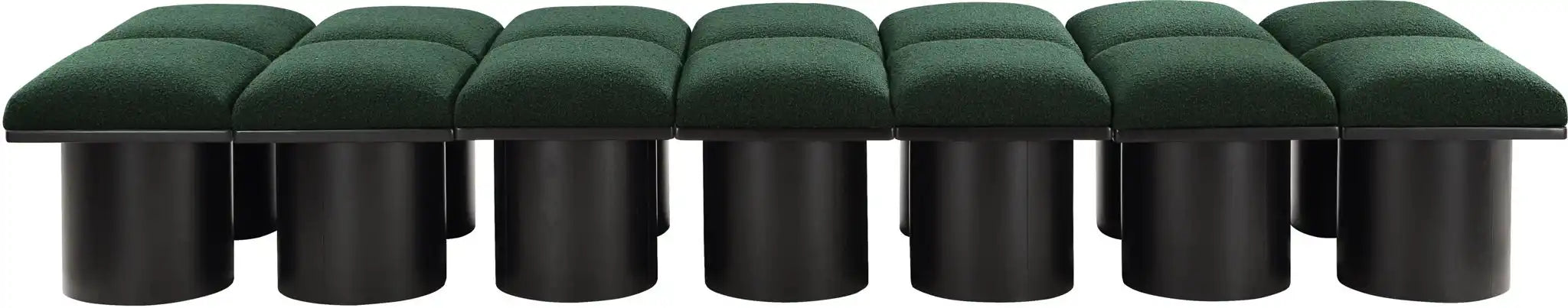 Pavilion - 14 Piece Modular Bench With Black Base