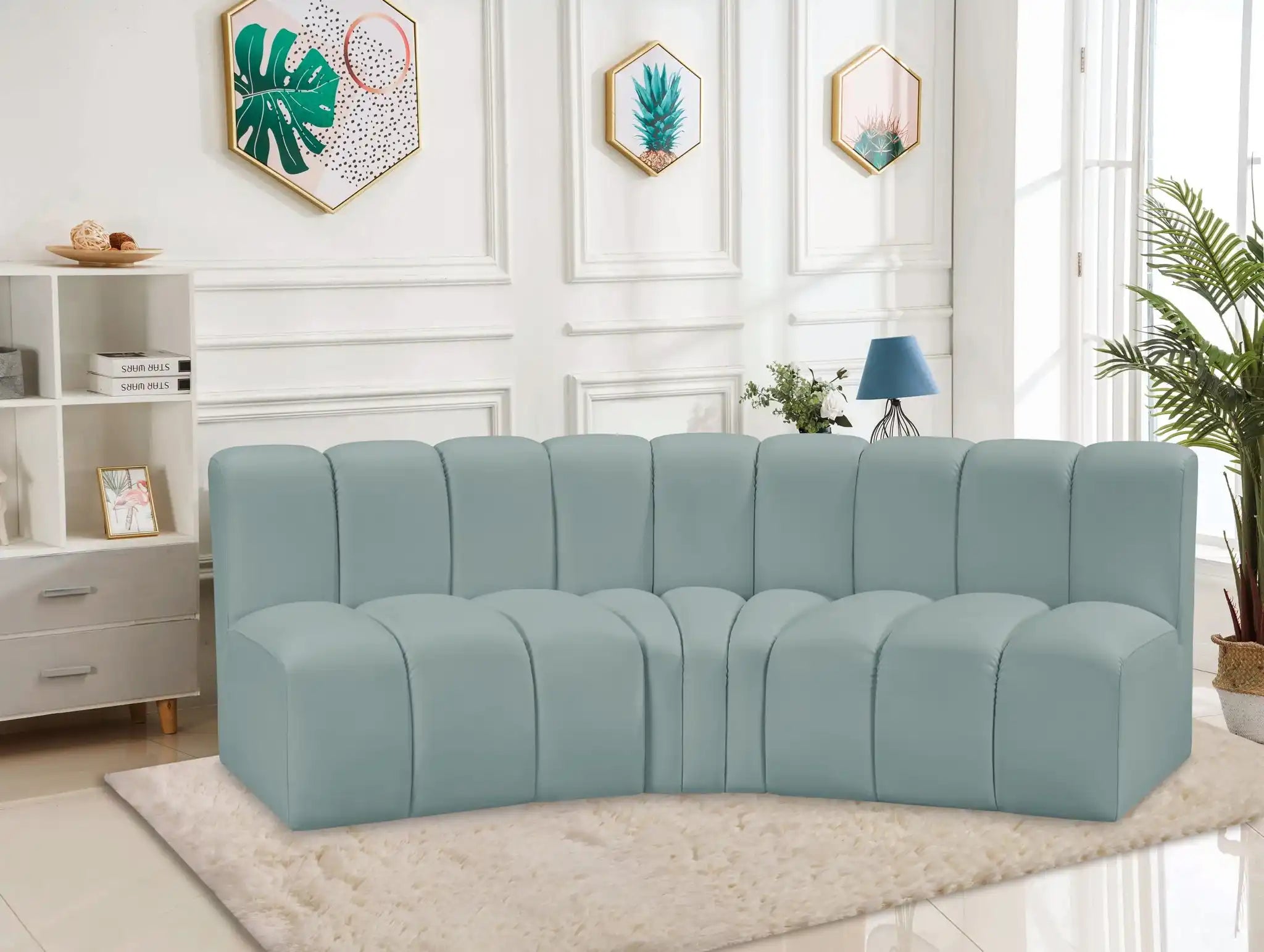 Arc - Faux Leather 3 Piece Modular Corner Sofa