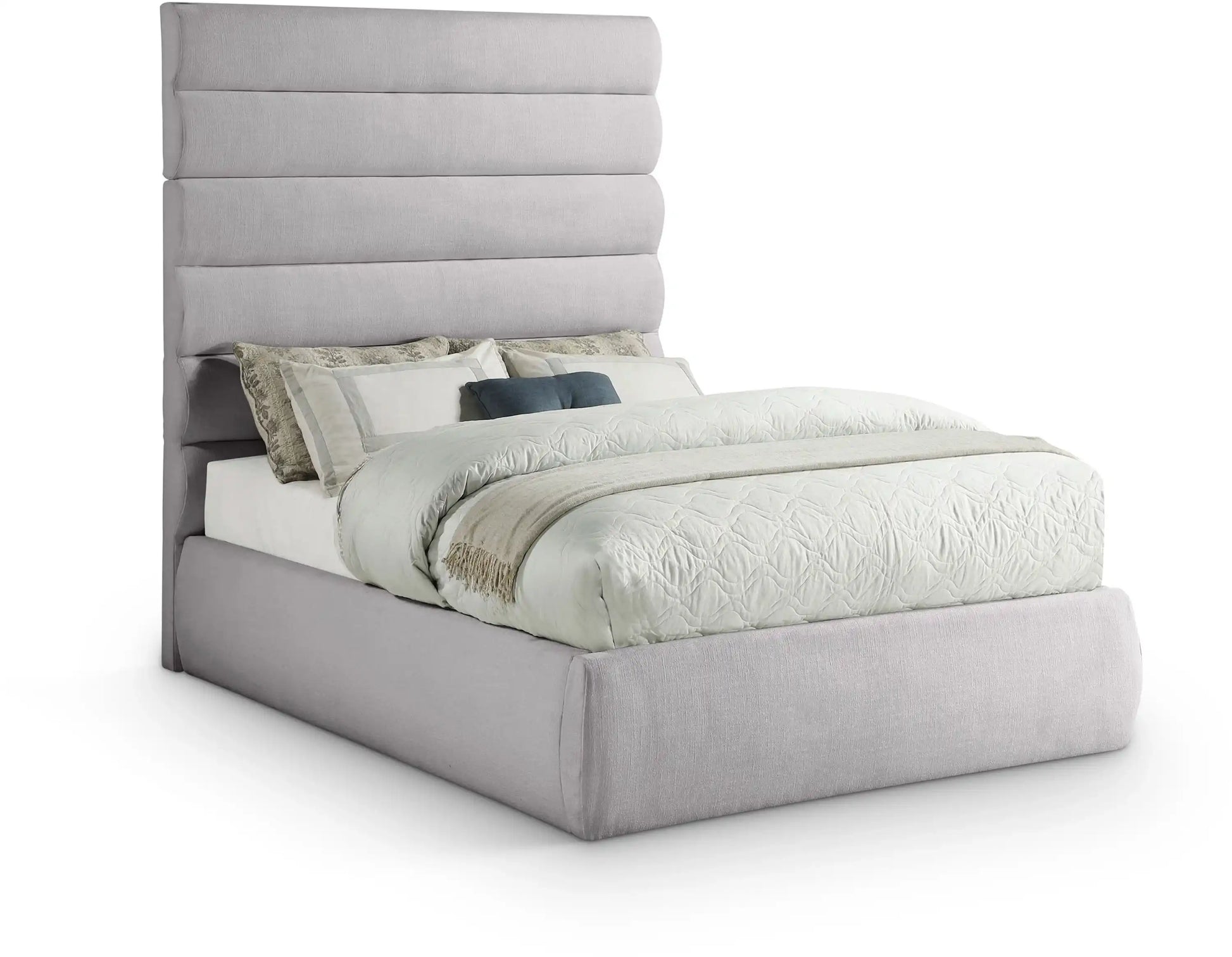 Adam - Linen Fabric Bed With 70.5" Headboard - Best Buy Furniture