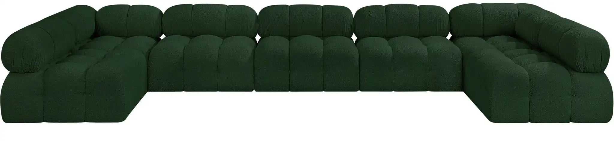 Ames - 7 Piece Boucle Fabric Modular Sectional