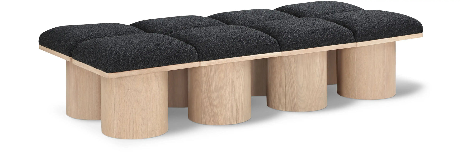 Pavilion - 8 Piece Modular Bench With Natural Base - Best Buy Furniture
