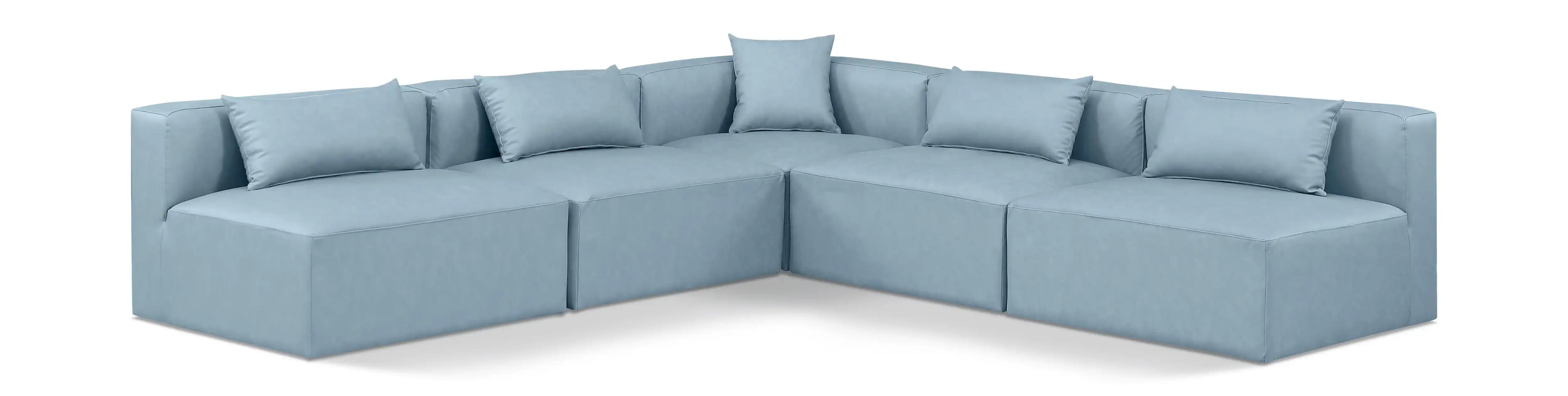 Cube - 5 Piece Modular Corner Armless Sectional - Best Buy Furniture