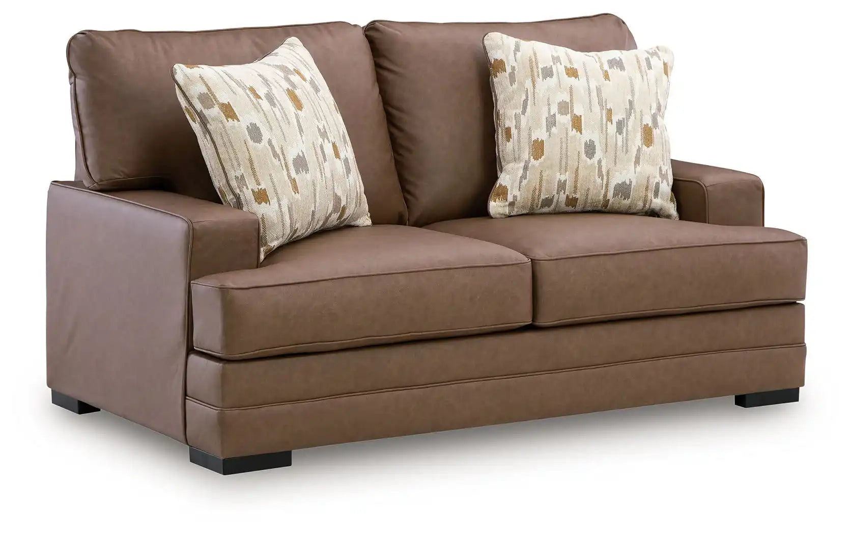 VillaCourt - Loveseat - Caramel - Best Buy Furniture