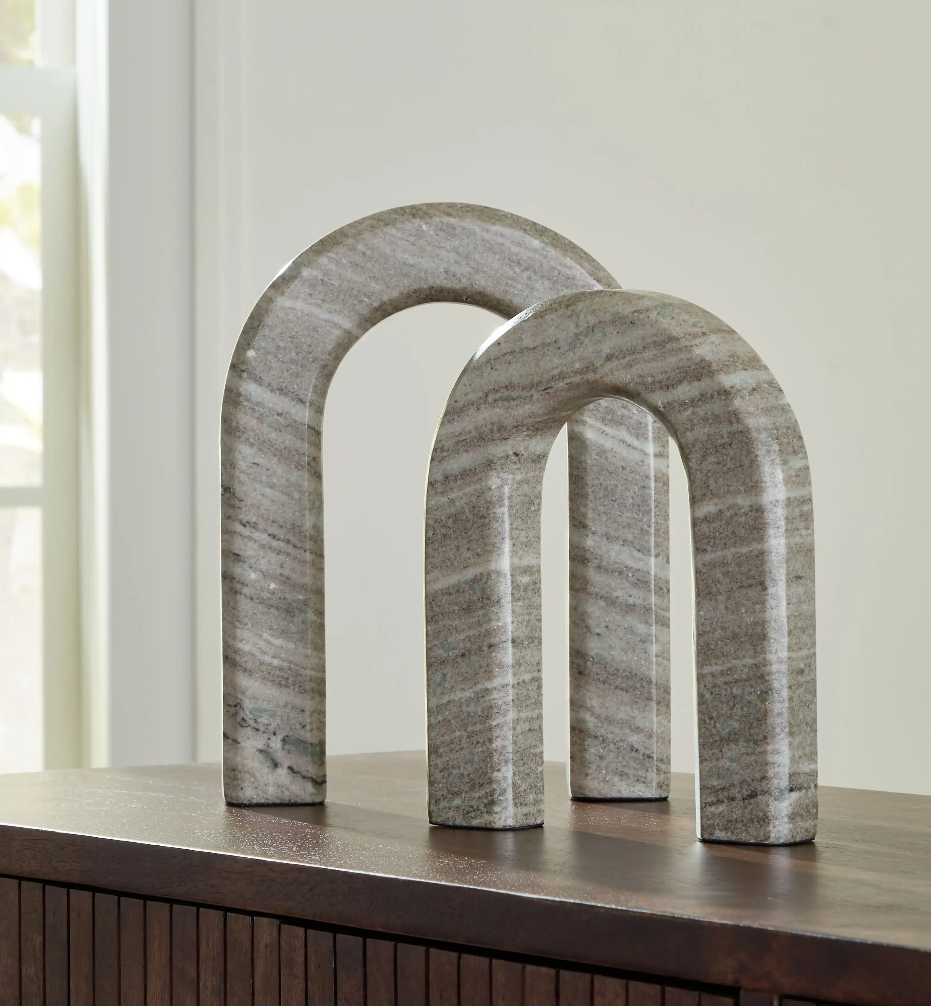 Keithton - Sculpture Set (Set of 2) - Taupe - Best Buy Furniture