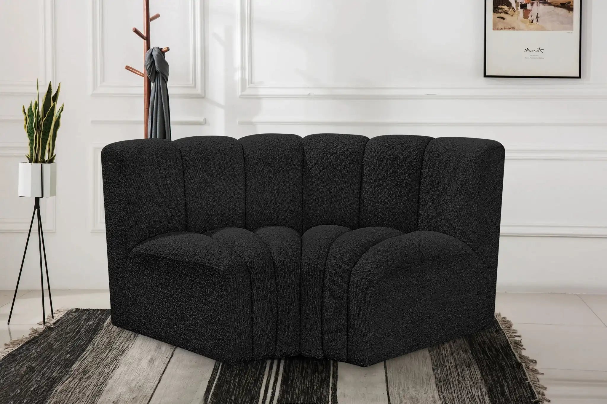 Arc - Boucle Fabric 2 Piece Modular Sofa