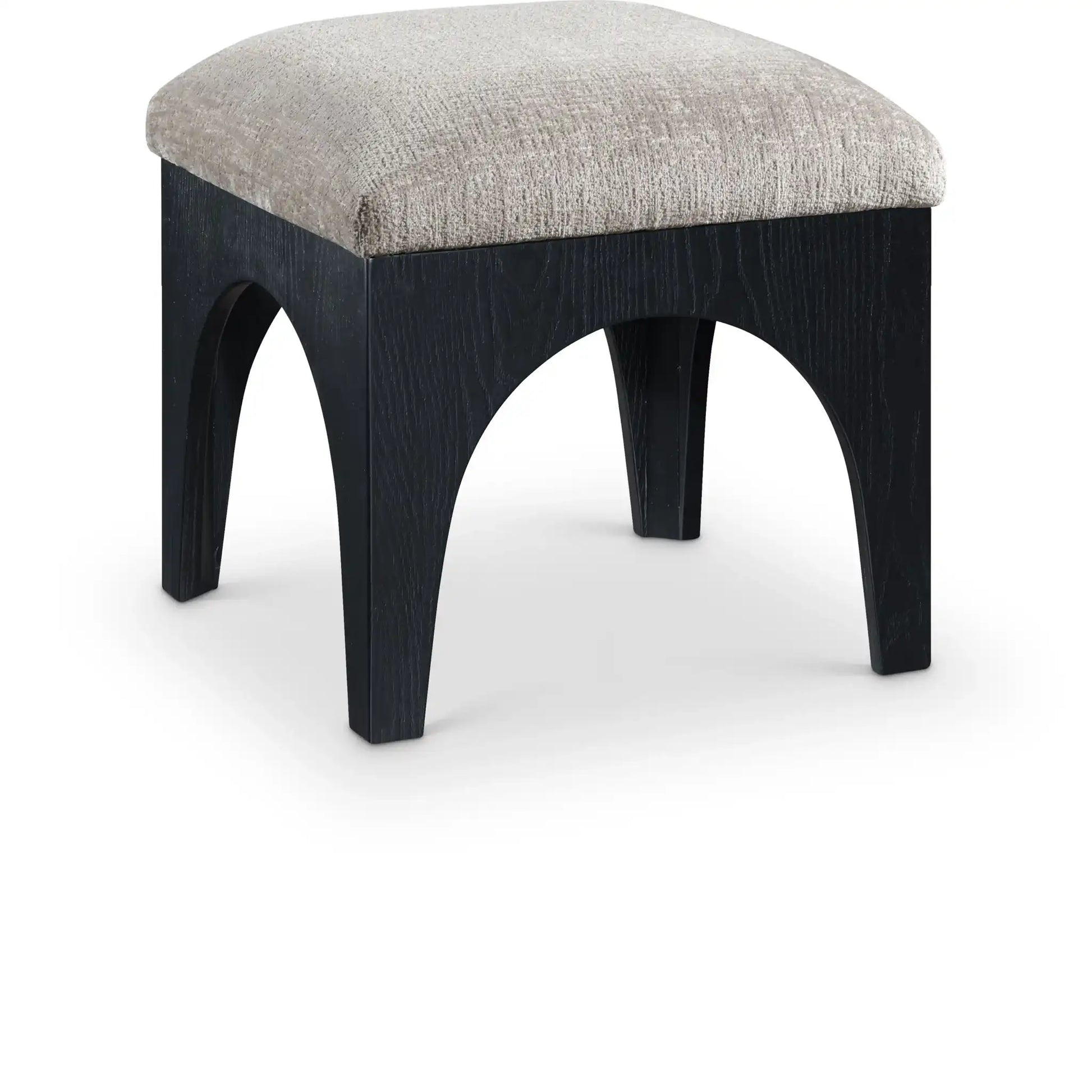 Lawson - Chenille Fabric Ottoman - Black Base - Best Buy Furniture
