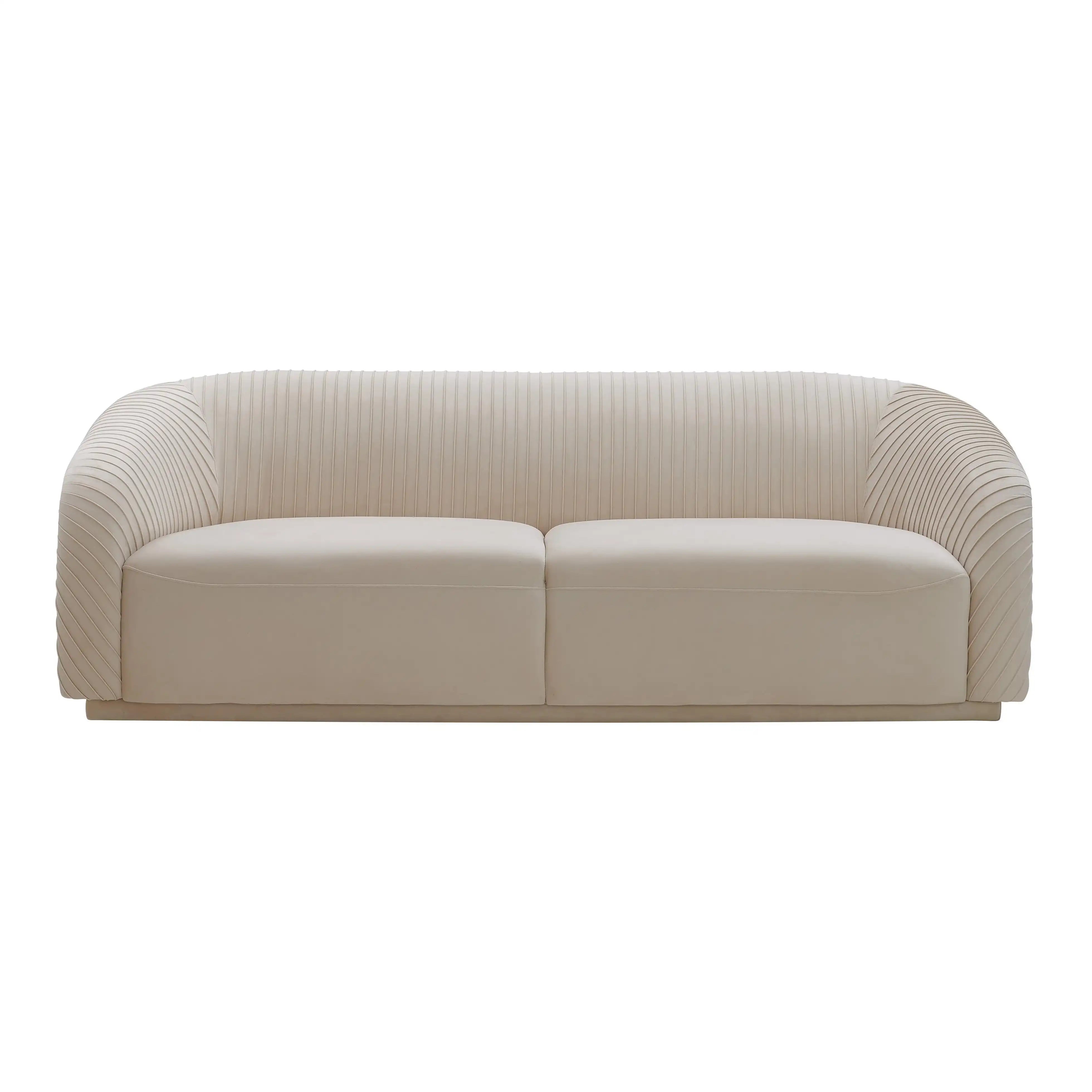 Yara - Pleated Velvet Sofa - Best Buy Furniture