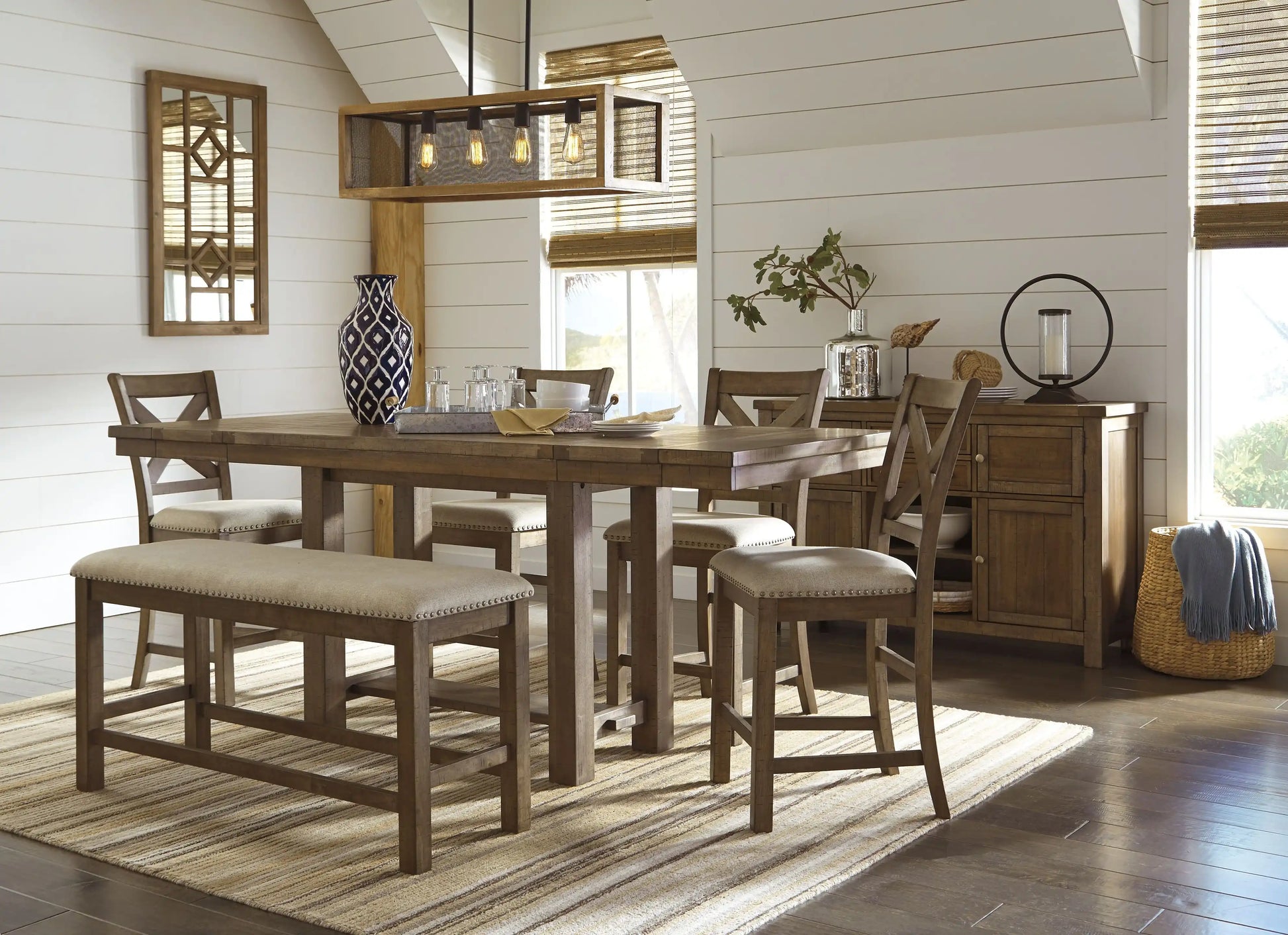 Moriville - Double UPH Bench - Beige - Best Buy Furniture