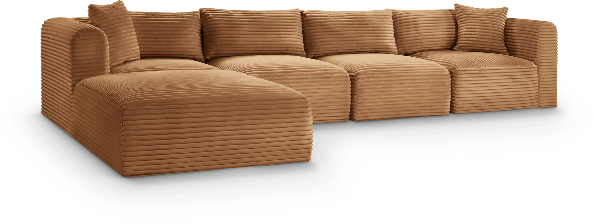 Shaggy - Fabric 5 Piece Modular Sectional With Ottoman - Best Buy Furniture