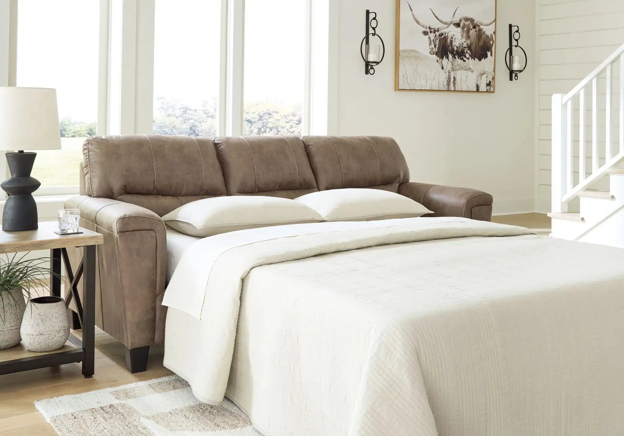Navi - Queen Sofa Sleeper - Fossil - Best Buy Furniture