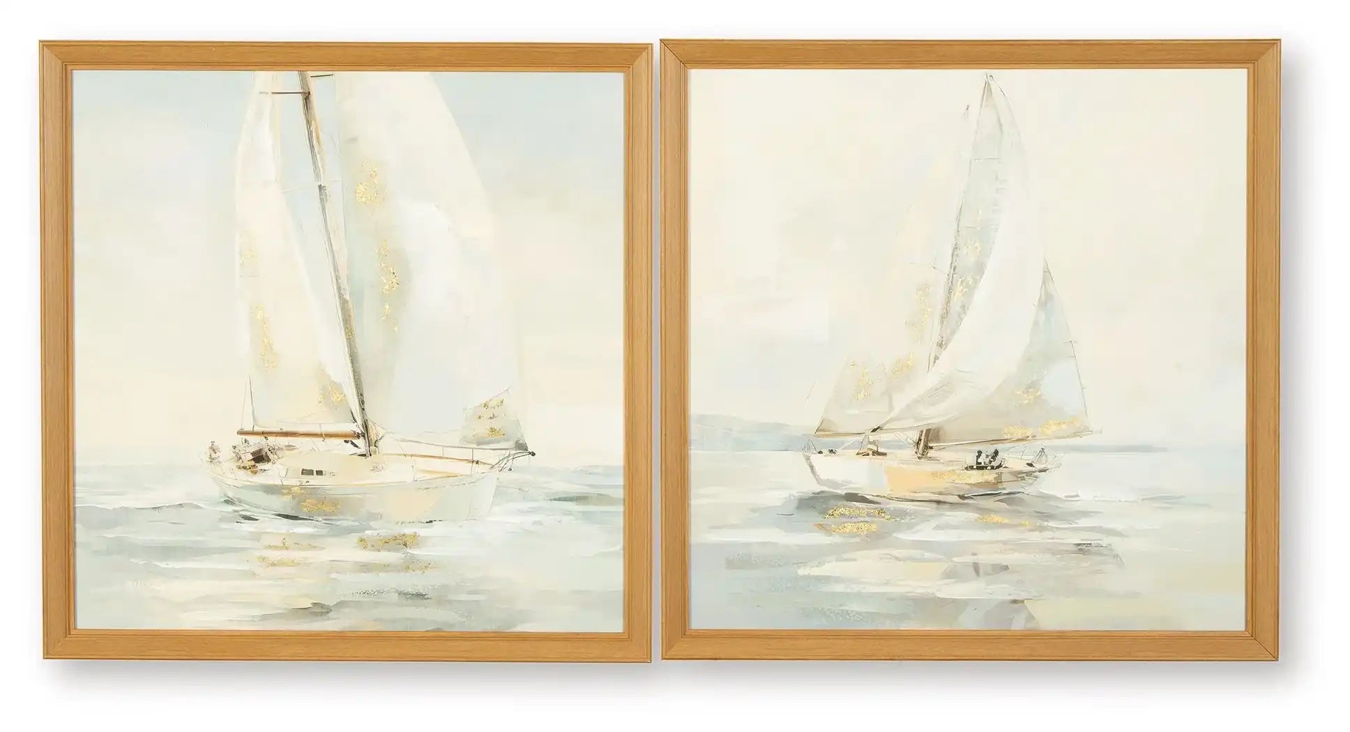 Winbrook - Wall Art Set (Set of 2) - Gray / Tan / Gold Finish - Best Buy Furniture