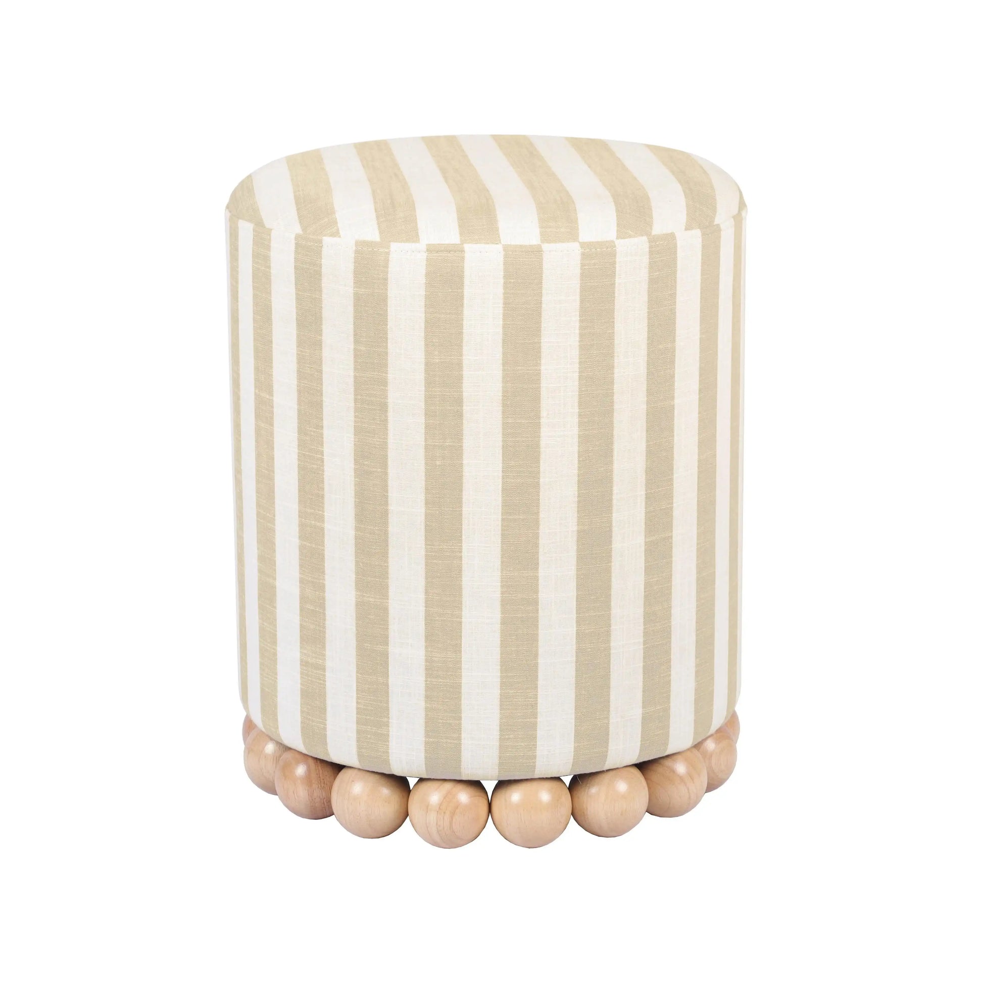 Dex - Striped Linen Ottoman - Best Buy Furniture