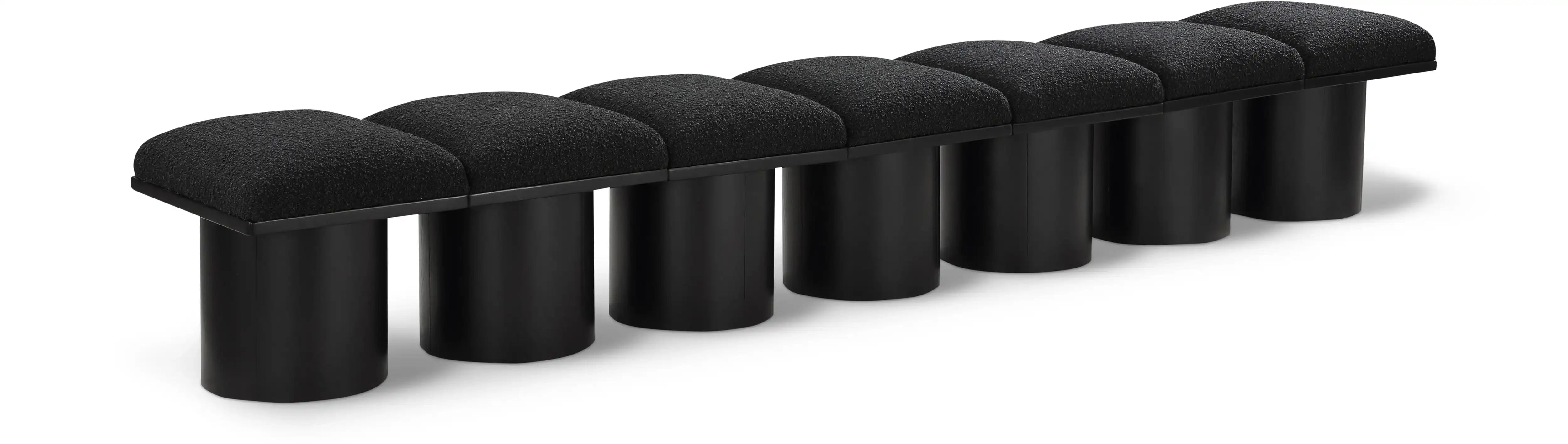 Pavilion - 7 Piece Modular Bench With Black Base - Best Buy Furniture