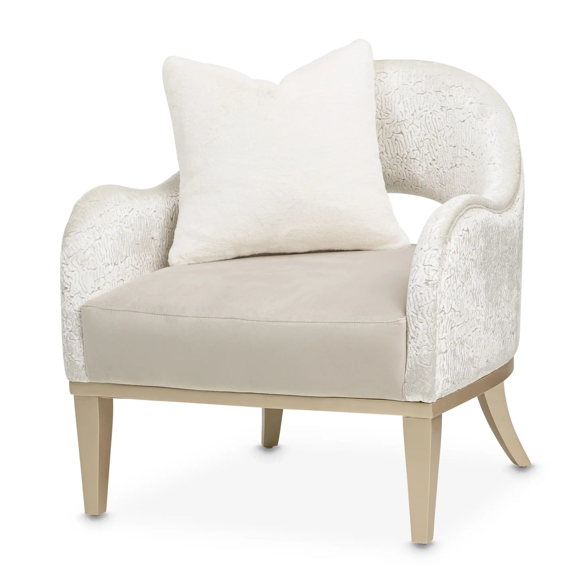 Yvette - Accent Chair - Porcini / Medium Champagne - Best Buy Furniture