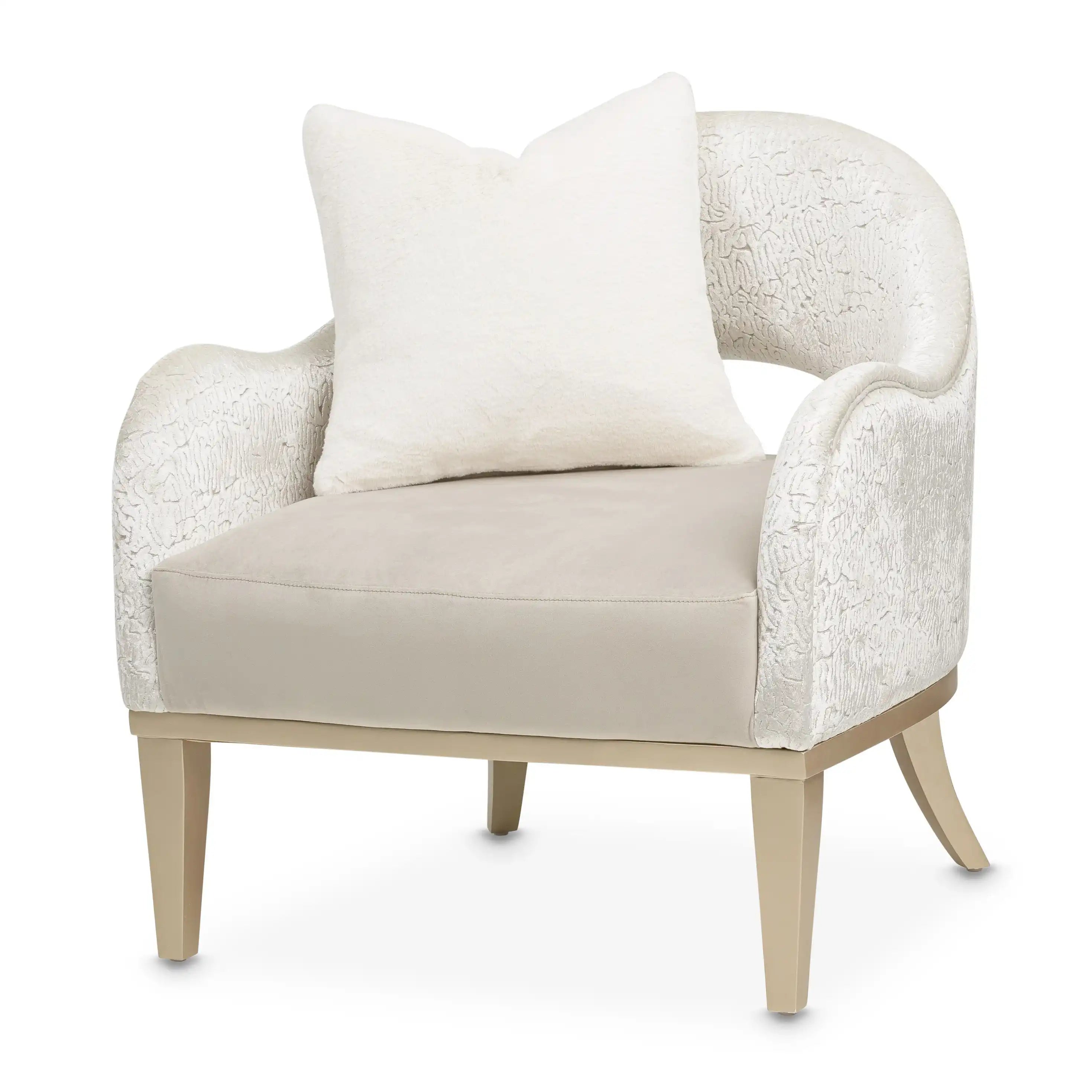 Yvette - Accent Chair - Porcini / Medium Champagne - Best Buy Furniture