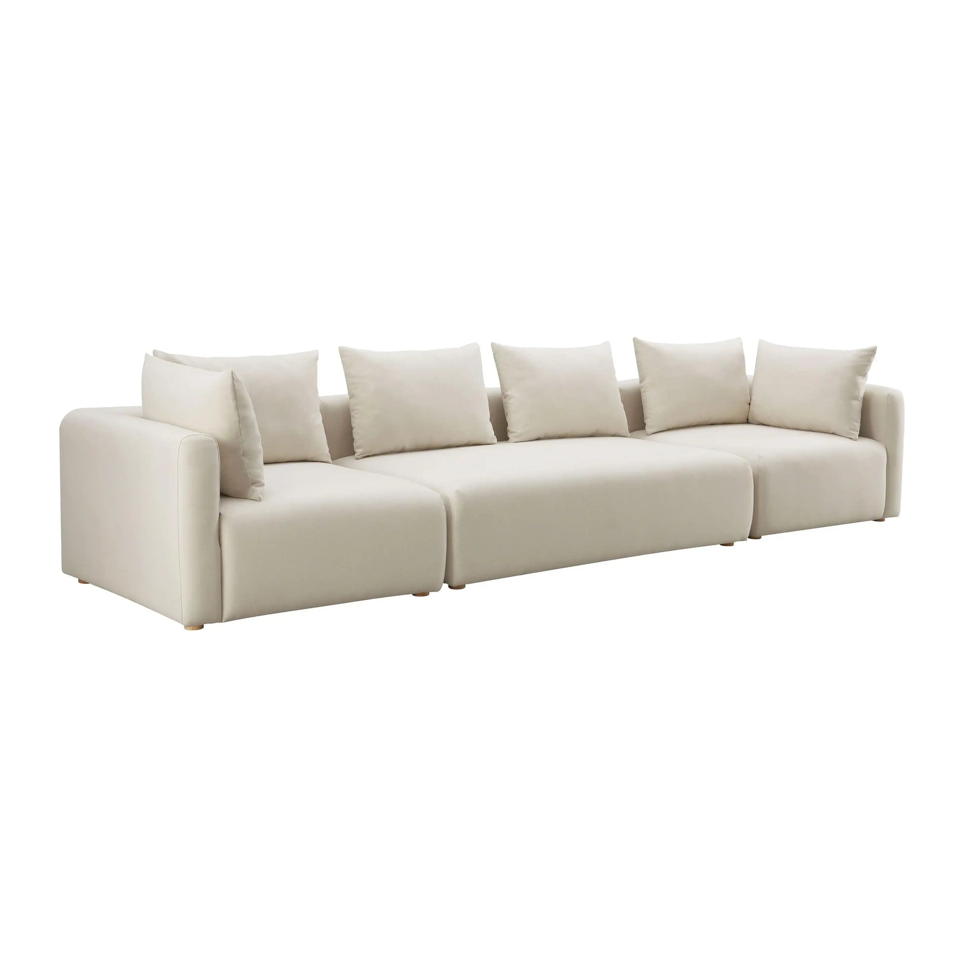 Hangover - 145" Long Linen Sofa - Cream - Best Buy Furniture