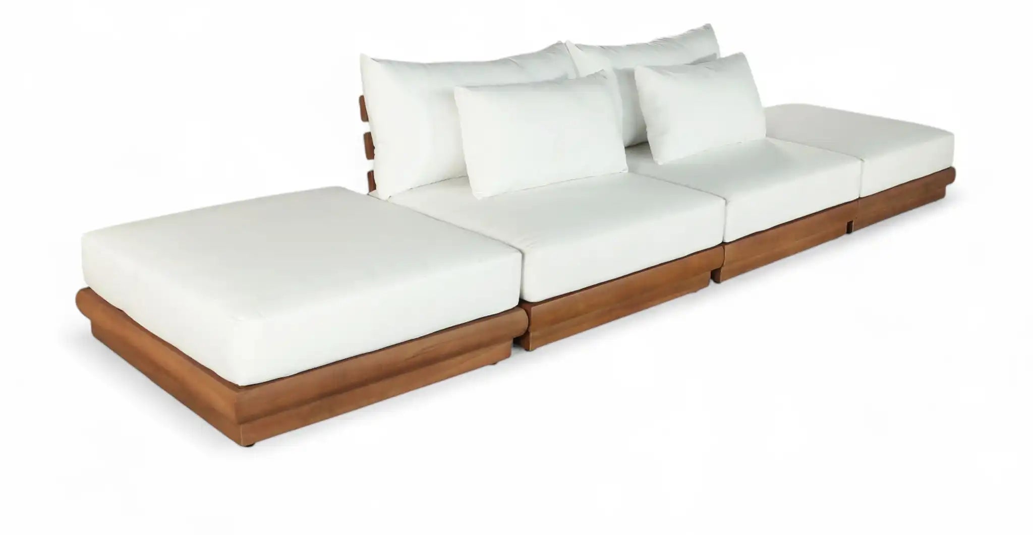 Mirella - 4 Piece Water Resistant Fabric Outdoor Patio Modular Sectional - Best Buy Furniture