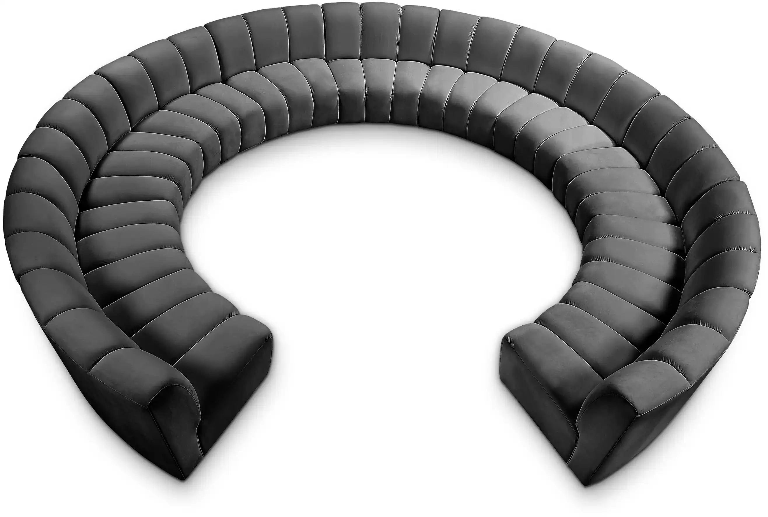 Infinity - 11 Piece Velvet Modular Sectional - Best Buy Furniture