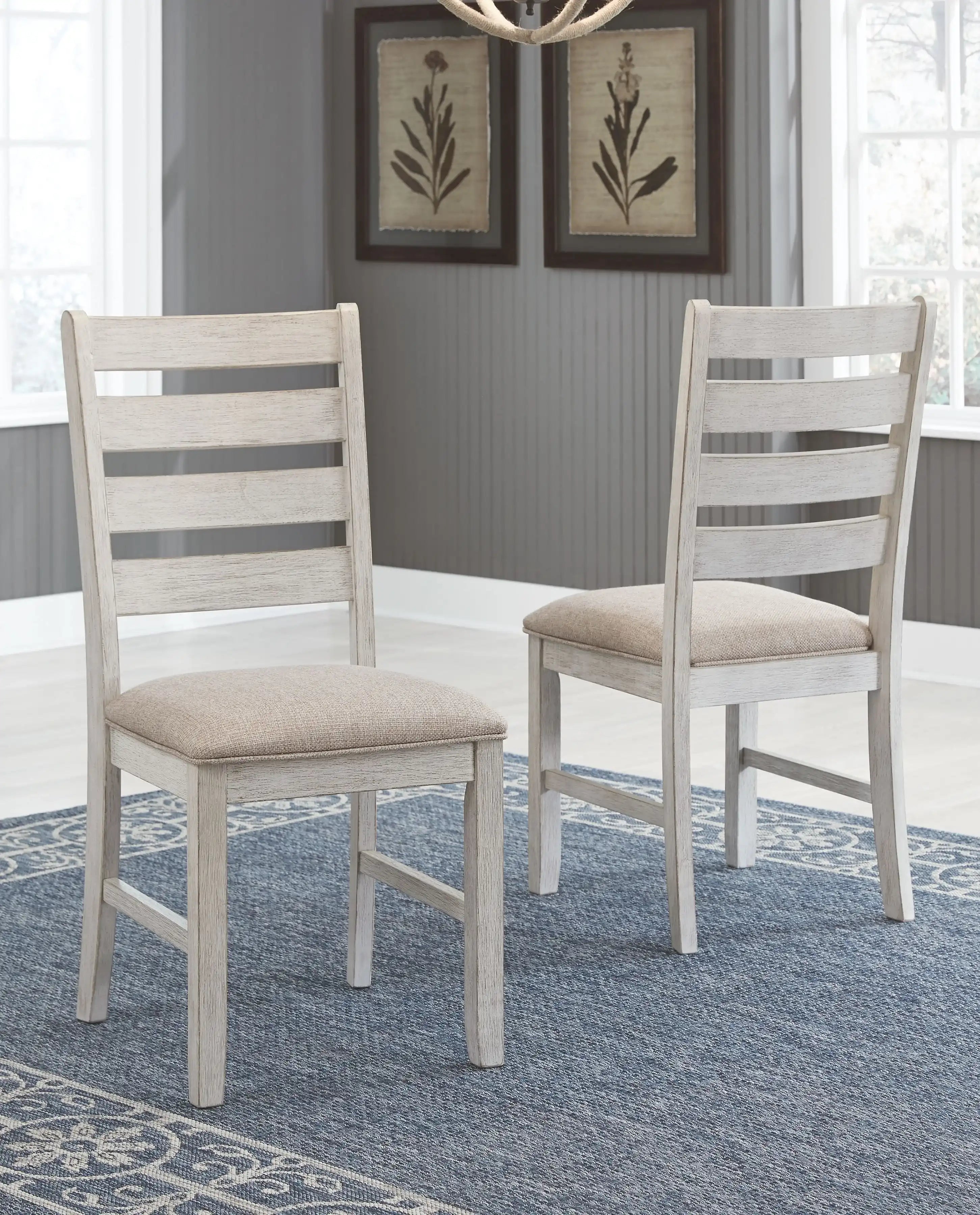 Skempton - Dining UPH Side Chair (Set of 2) - White - Best Buy Furniture