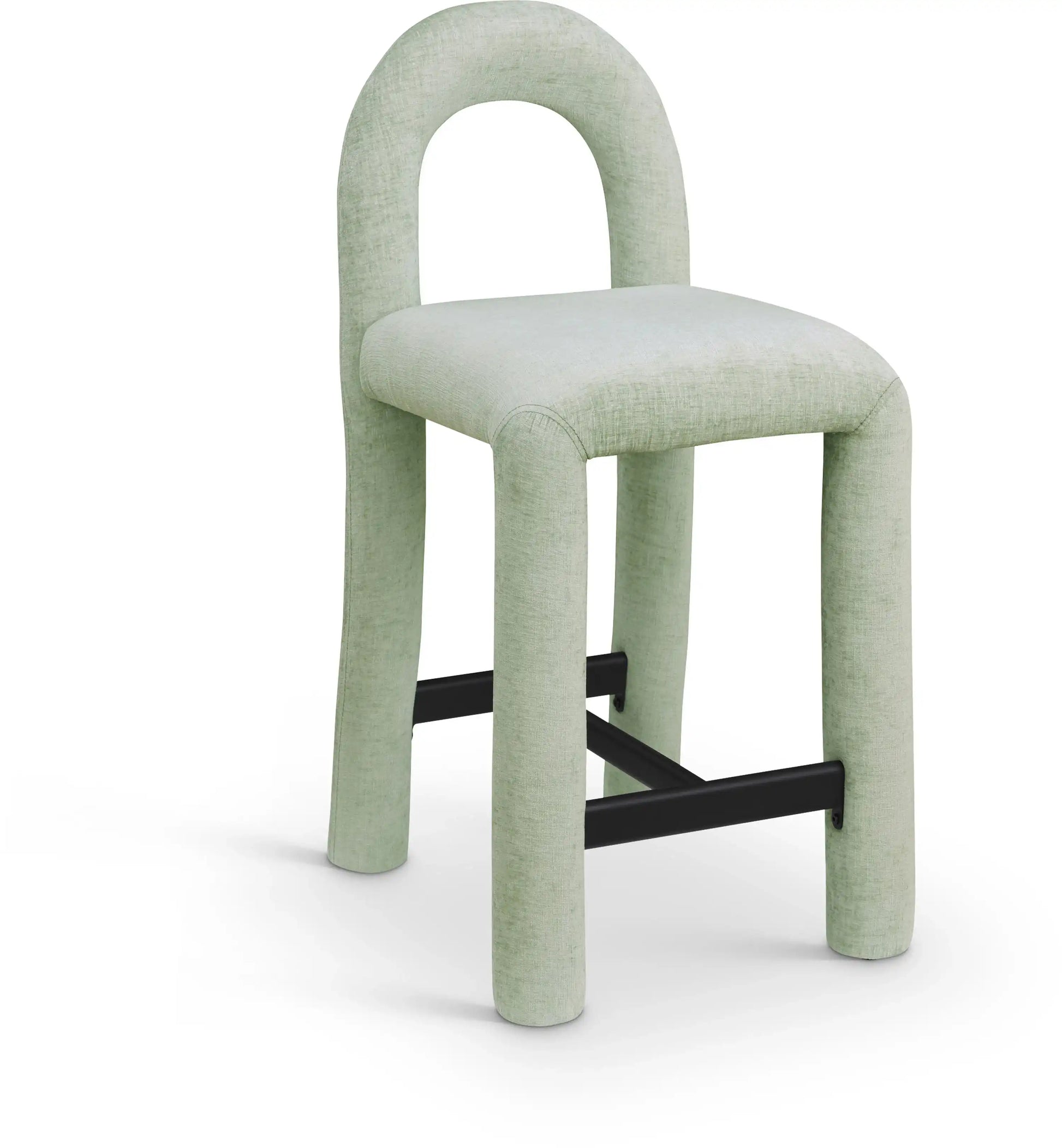 Amari - Chenille Fabric Stool - Best Buy Furniture