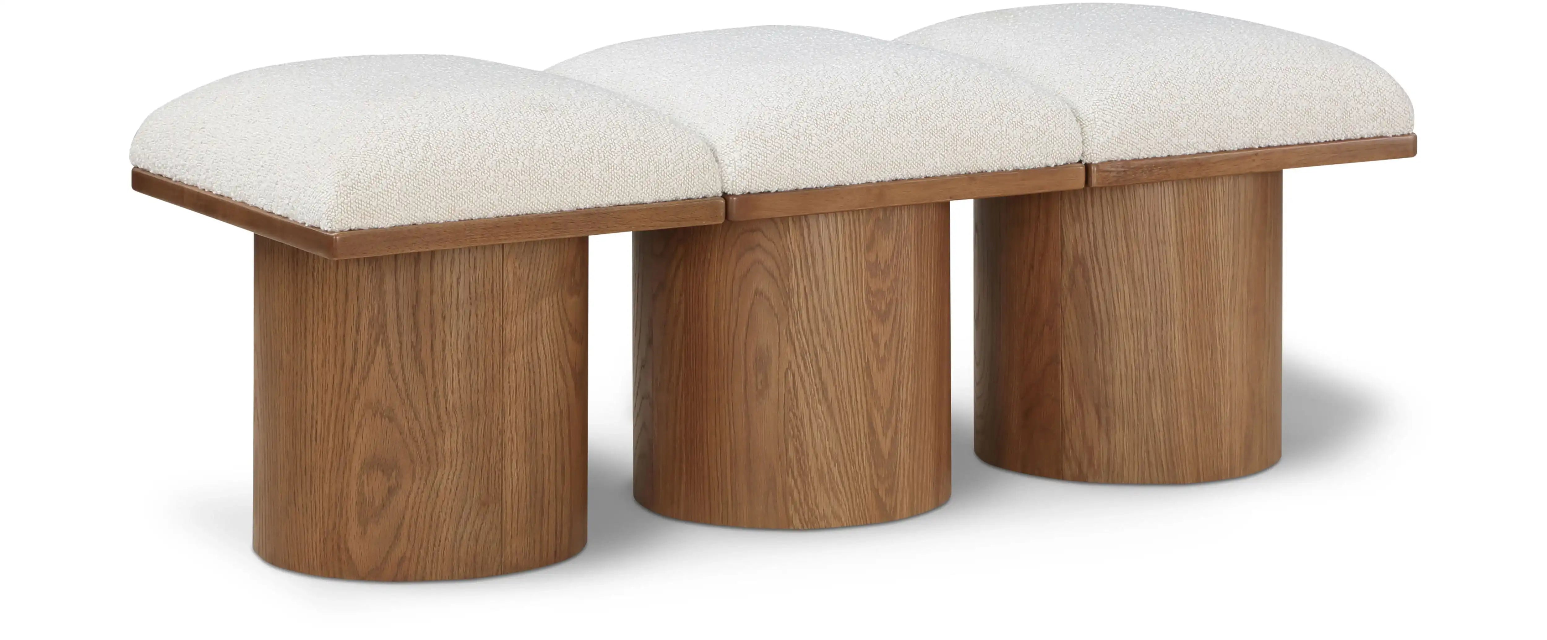 Pavilion - 3 Piece Modular Bench With Brown Base - Best Buy Furniture