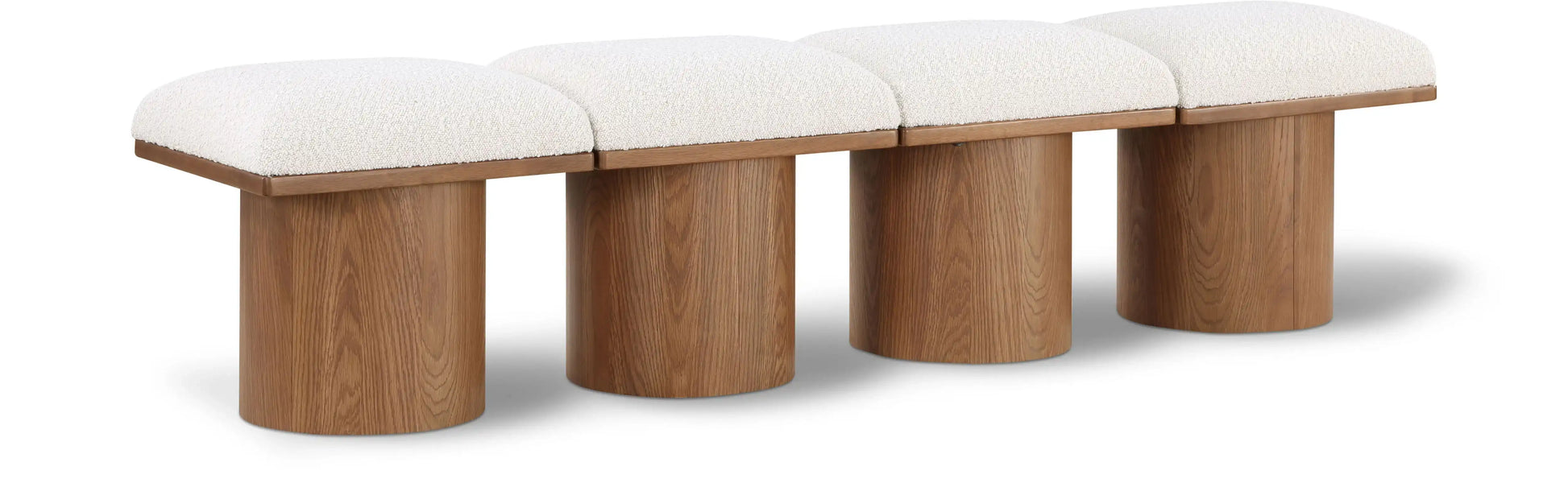 Pavilion - 4 Piece Modular Bench With Brown Base - Best Buy Furniture
