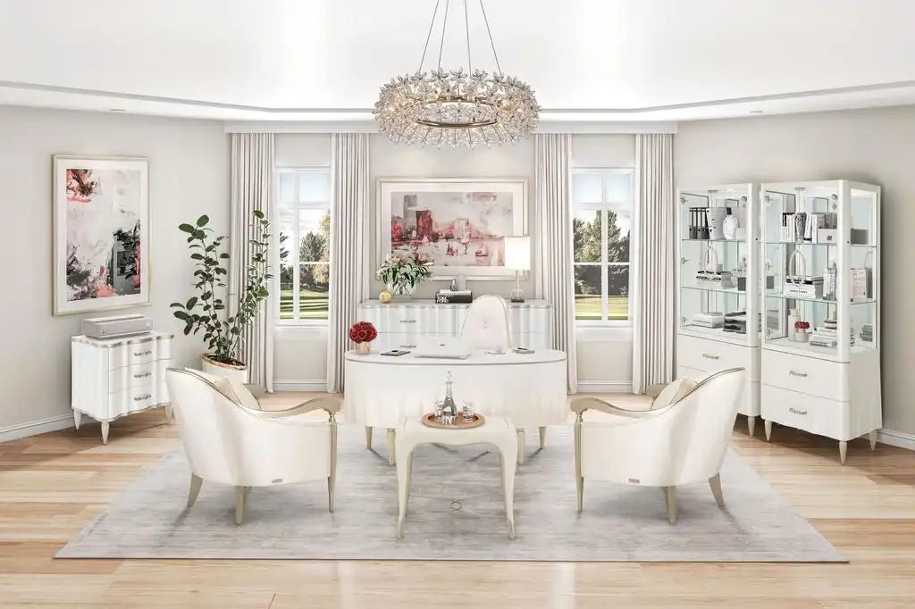 London Place - Accent Chair - Porcelain/Platinum - Best Buy Furniture