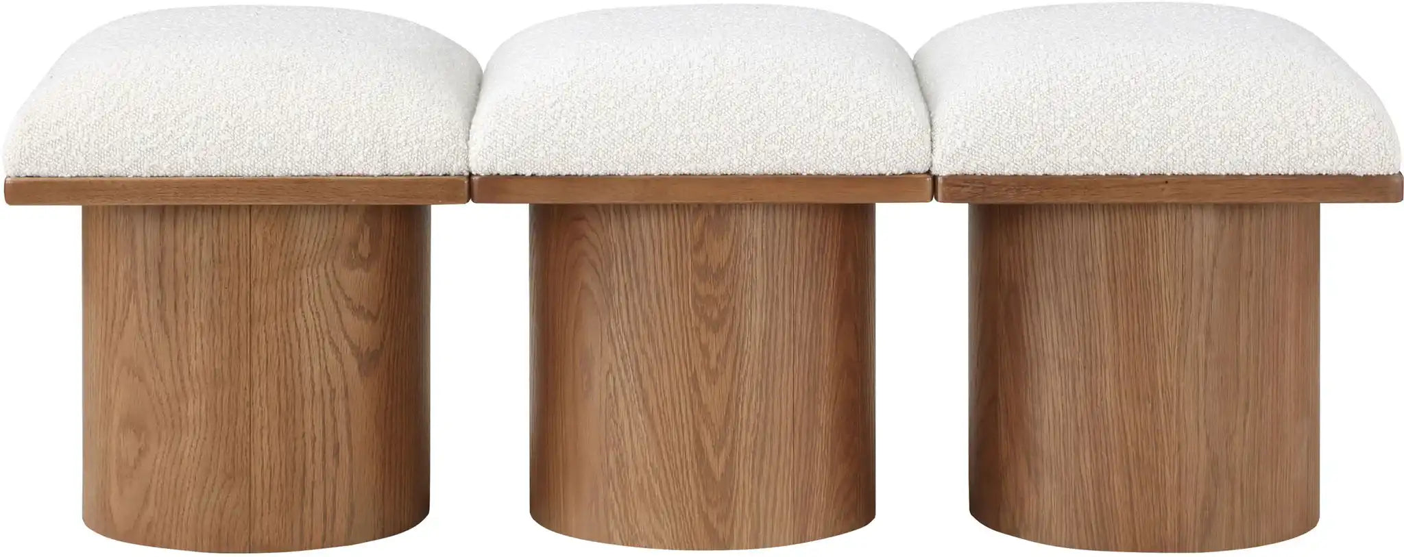 Pavilion - 3 Piece Modular Bench With Brown Base