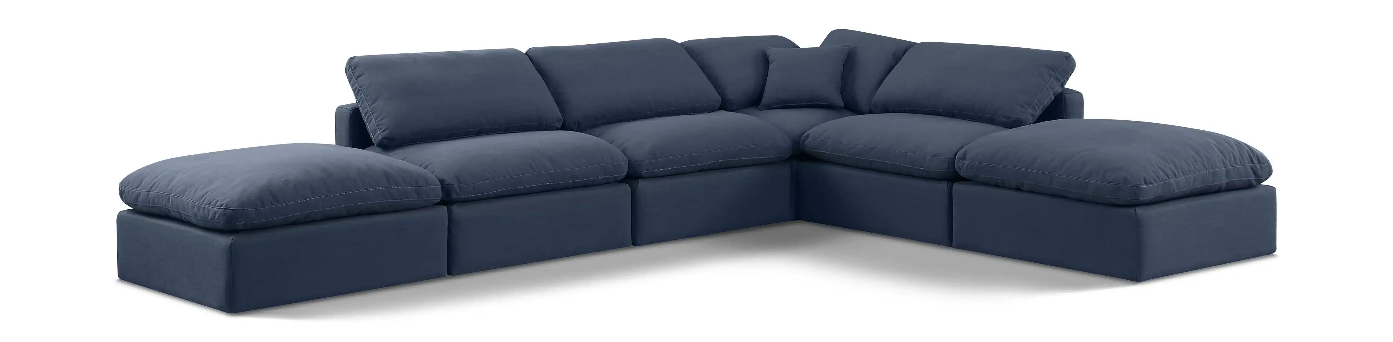 Indulge - Linen 6 Piece Modular Armless Sectional - Best Buy Furniture