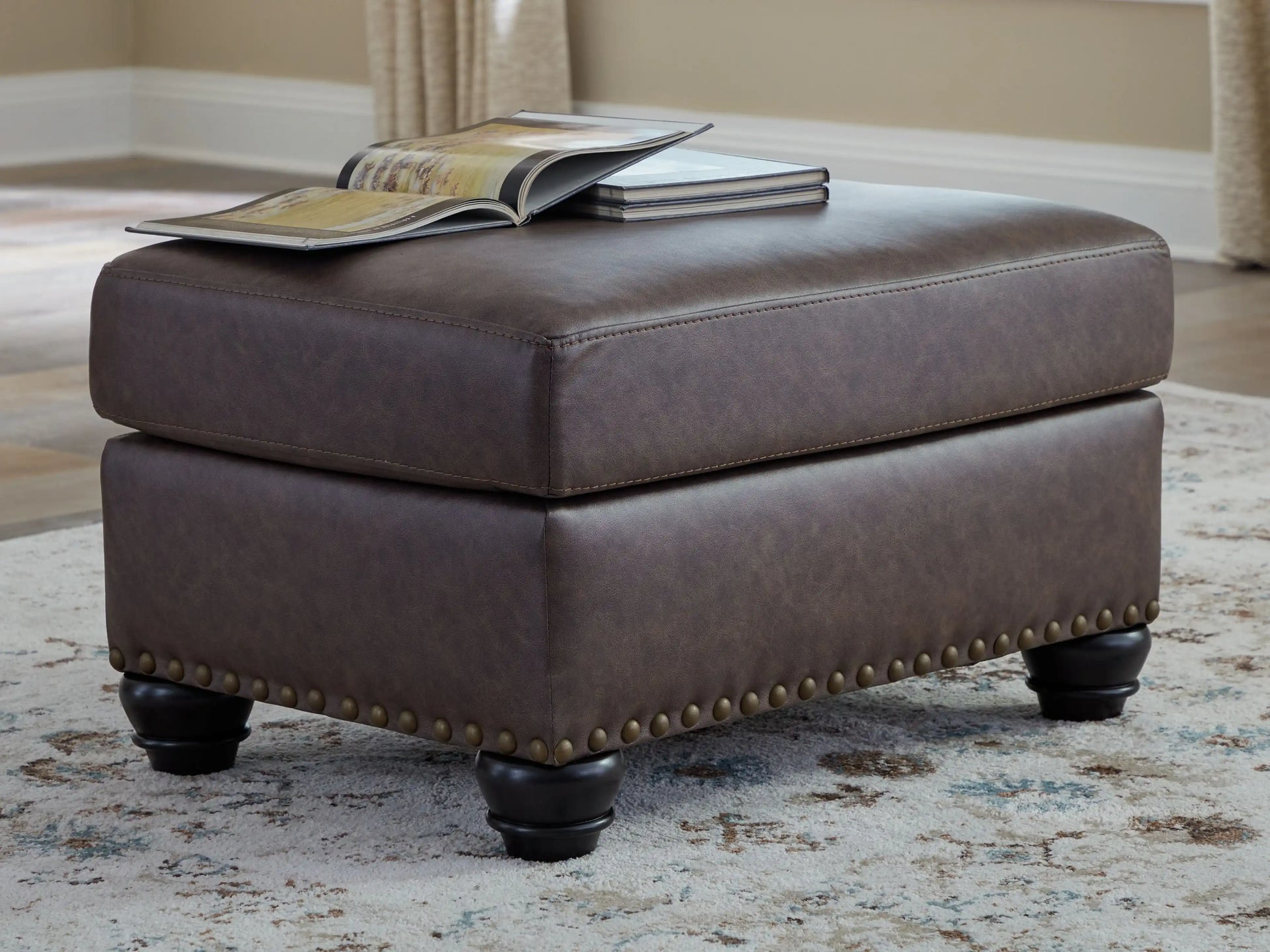 Roxmere - Ottoman - Umber - Best Buy Furniture
