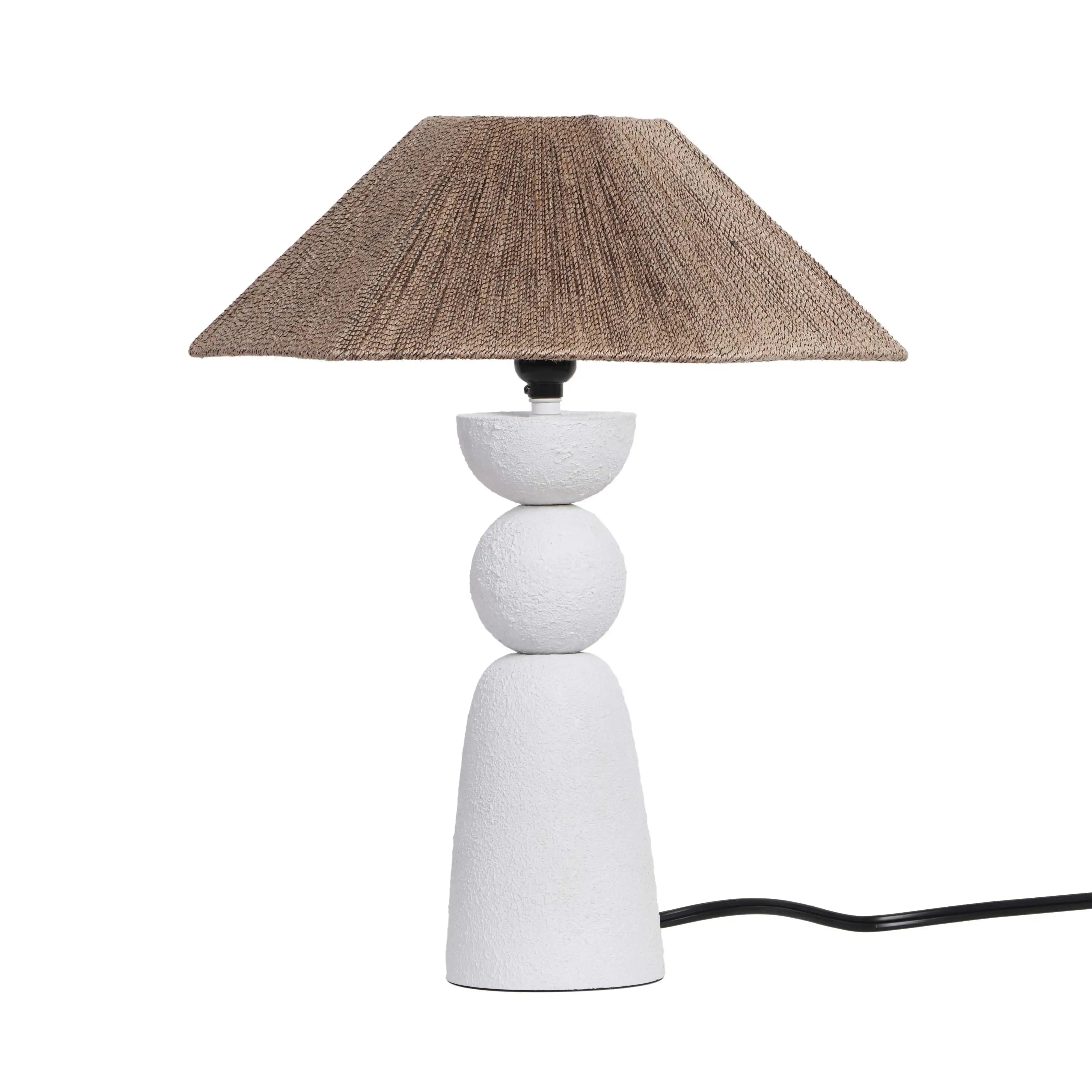 Shabby - Table Lamp - Natural / White - Best Buy Furniture