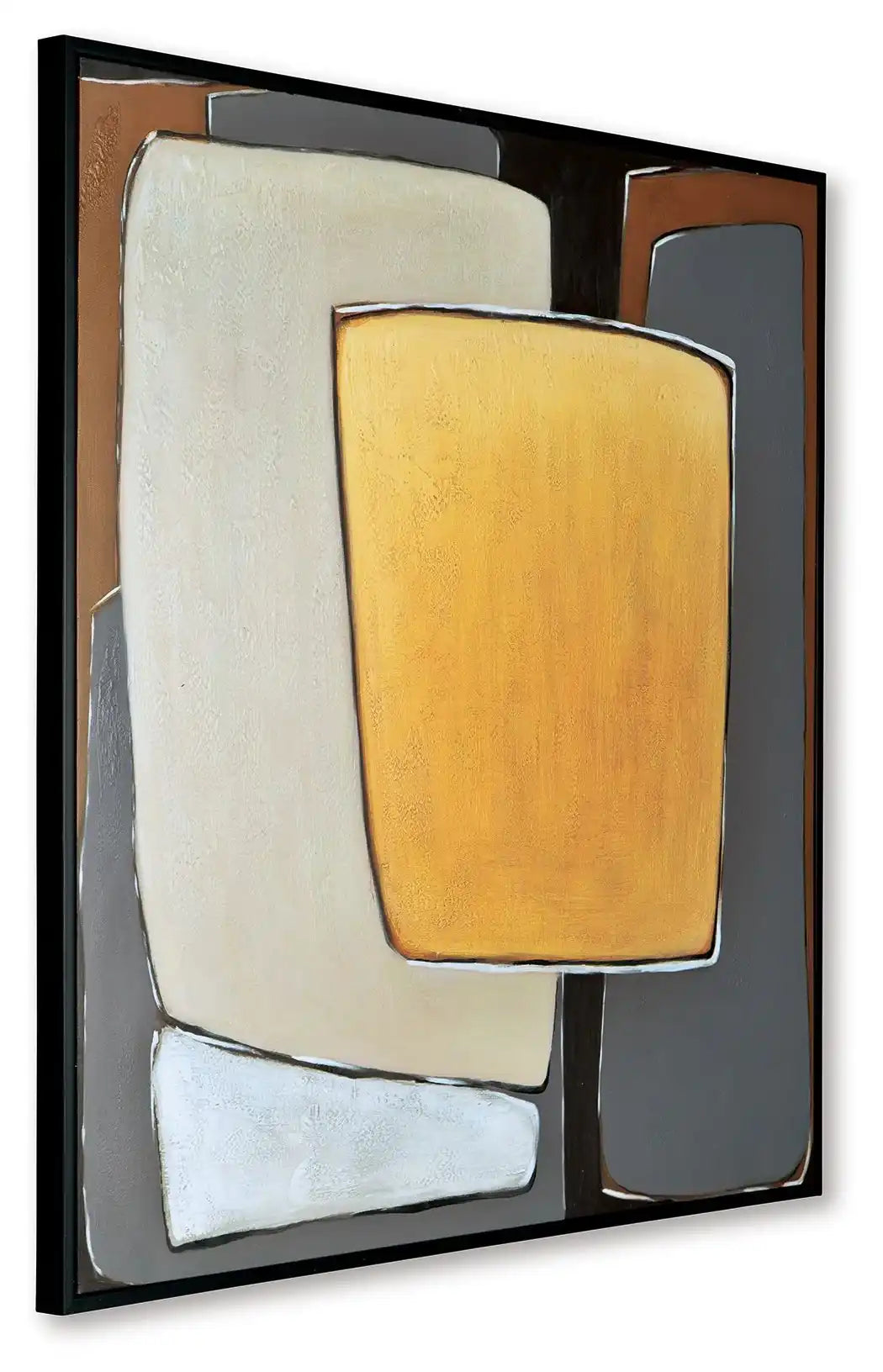 Actman - Wall Art - Cream / Brown / Gray - Best Buy Furniture