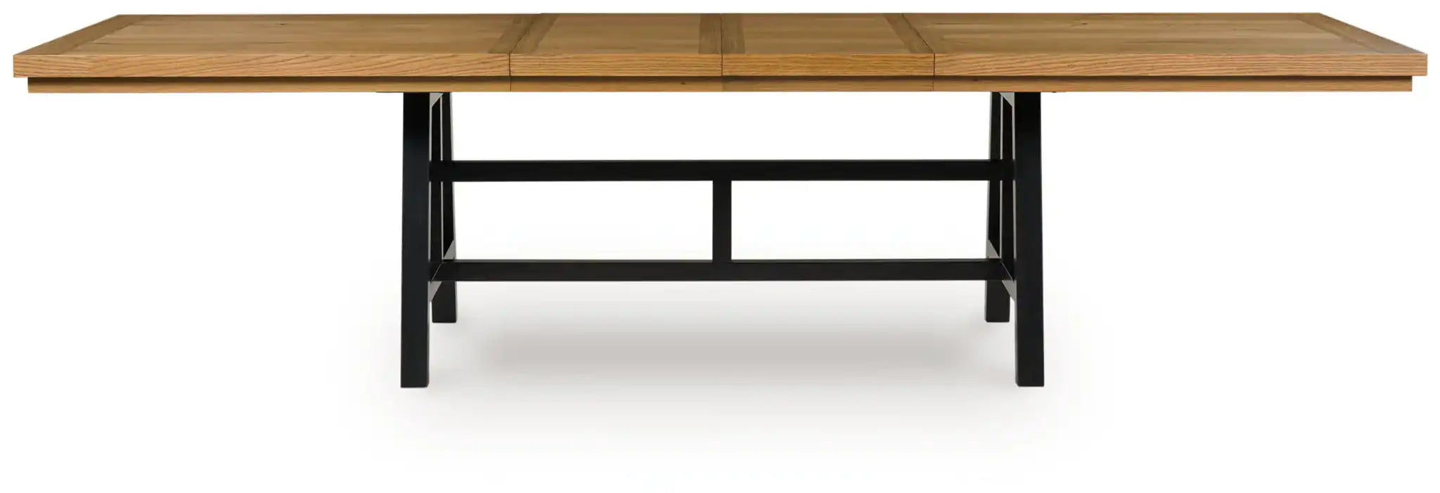 Galliden - Rectangular Dining Room Extension Table - Black / Brown - Best Buy Furniture
