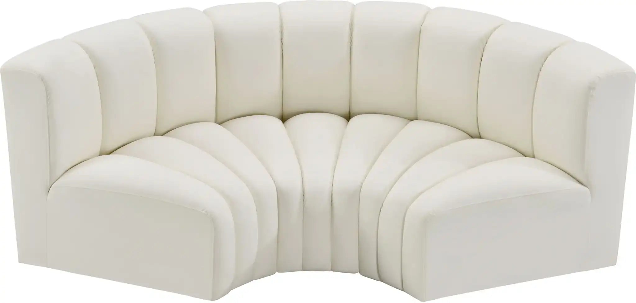 Arc - Faux Leather 3 Piece Modular U-Shaped Sofa