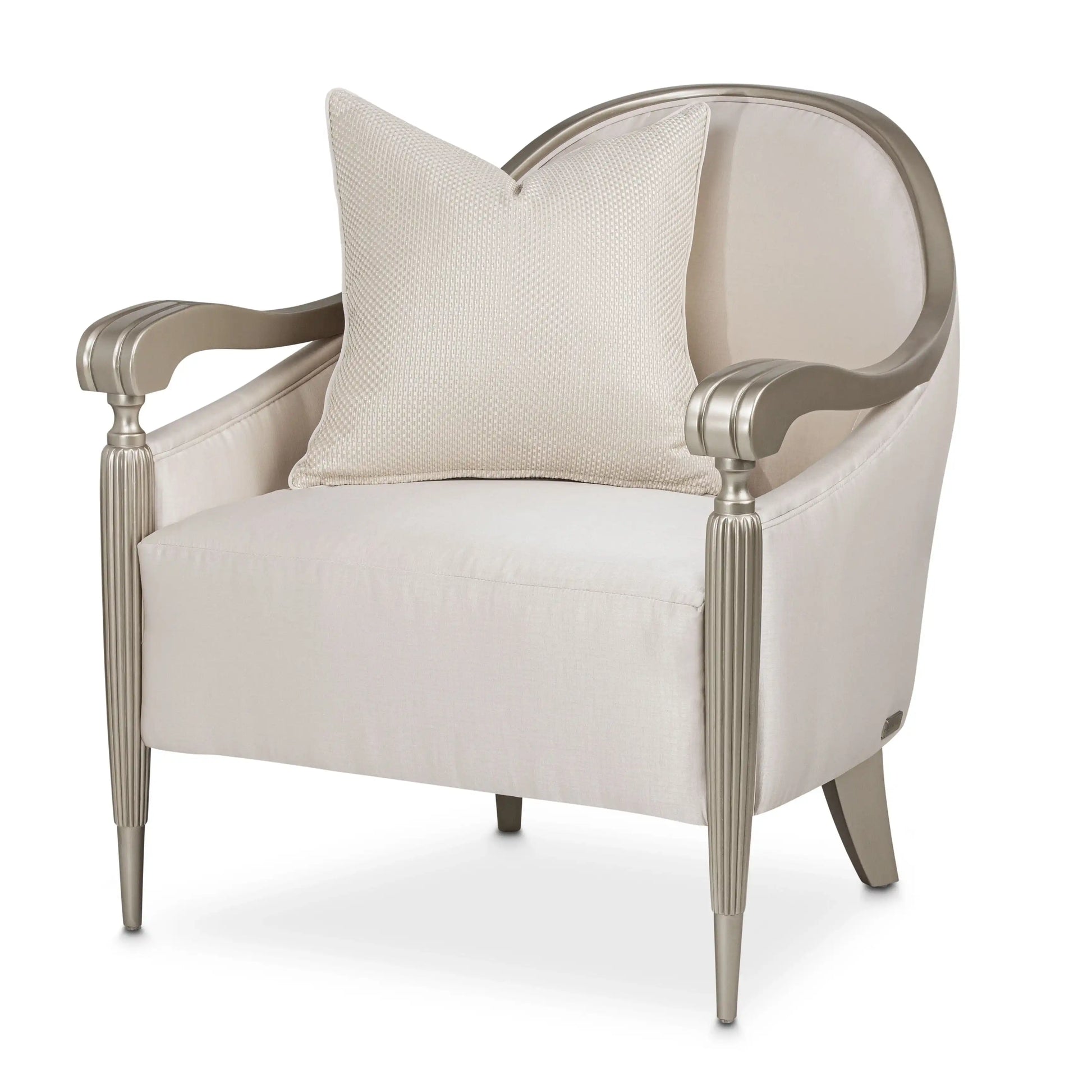 London Place - Accent Chair - Porcelain/Platinum - Best Buy Furniture