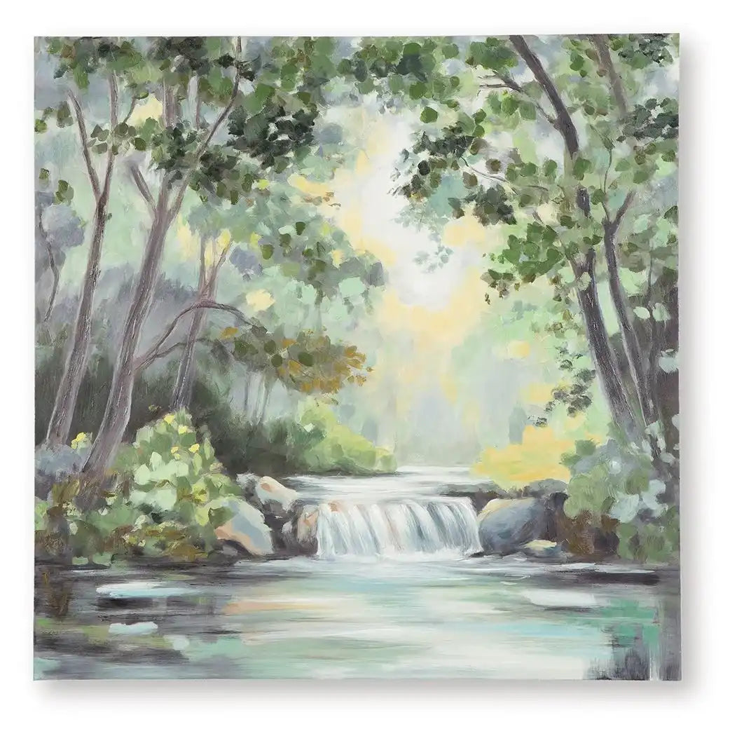 Evermaddick - Wall Art - Green / Gray / White - Best Buy Furniture