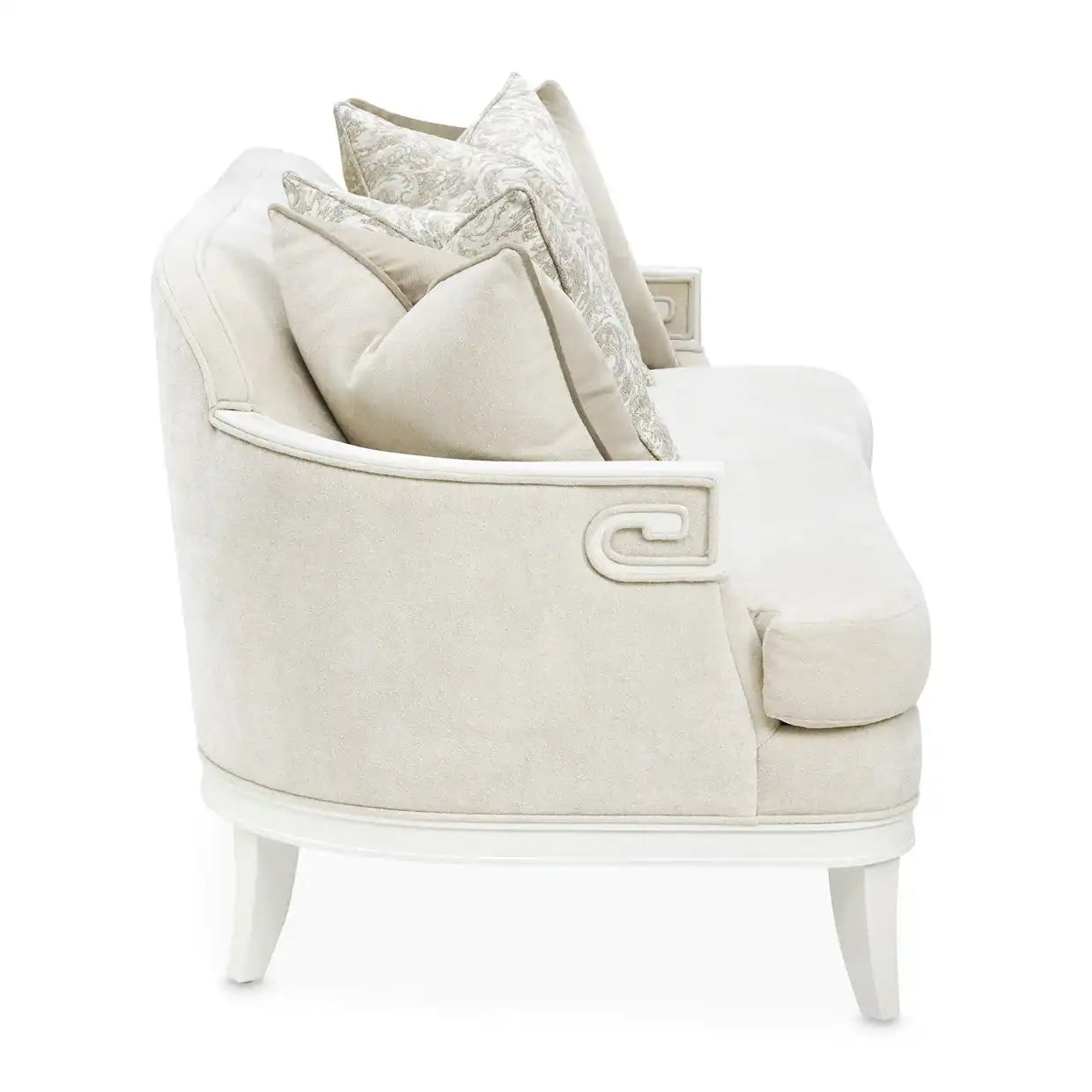 La Marisia - Chenille Loveseat - Tranquil / Creamy Pearl - Best Buy Furniture