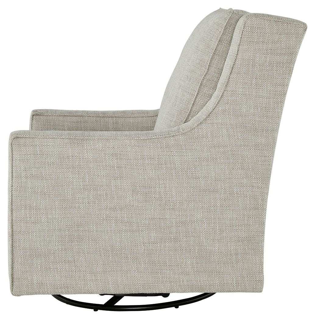 Kambria - Swivel Glider Accent Chair - Fog - Best Buy Furniture