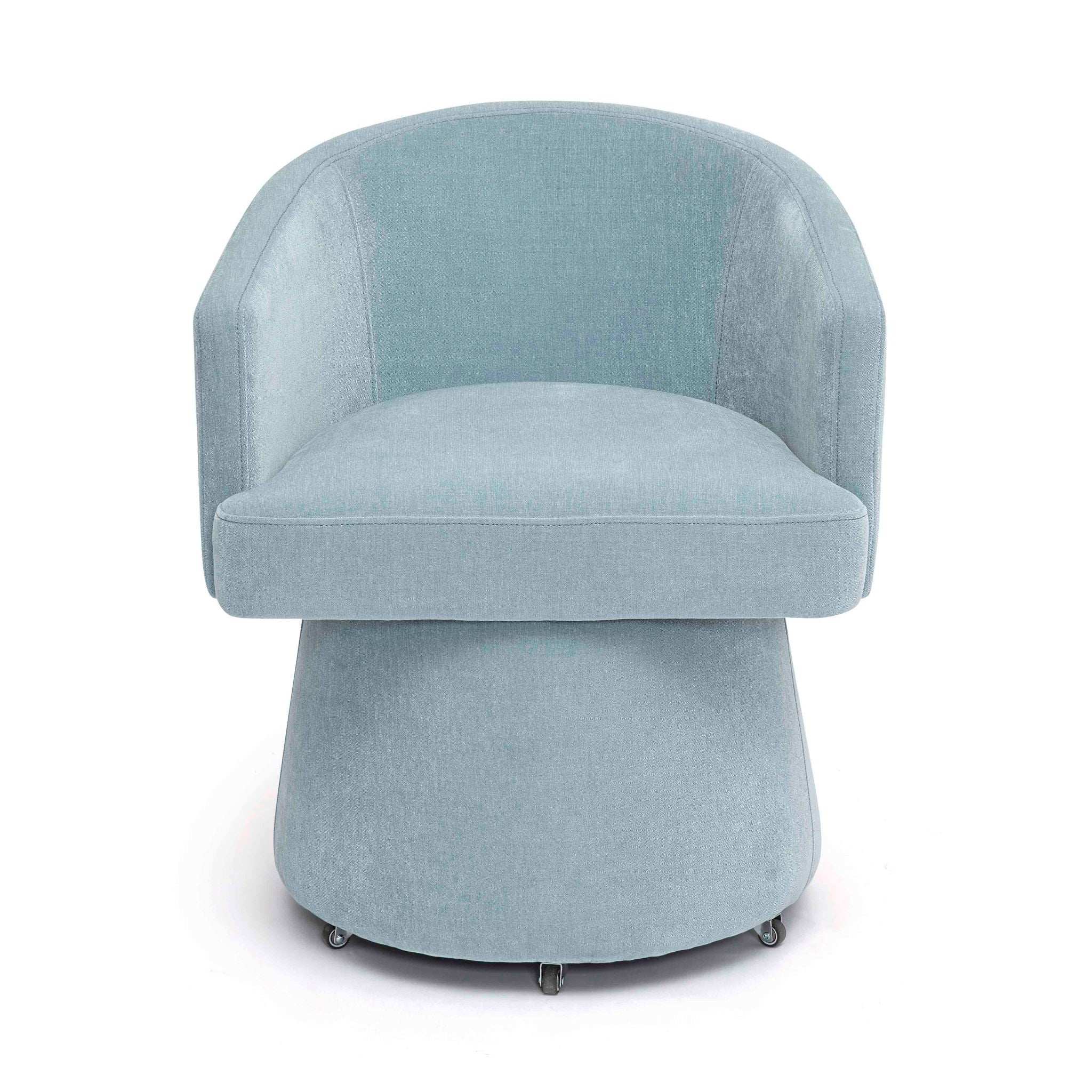 Kristen - Upcycled Chenille Rolling Desk Chair