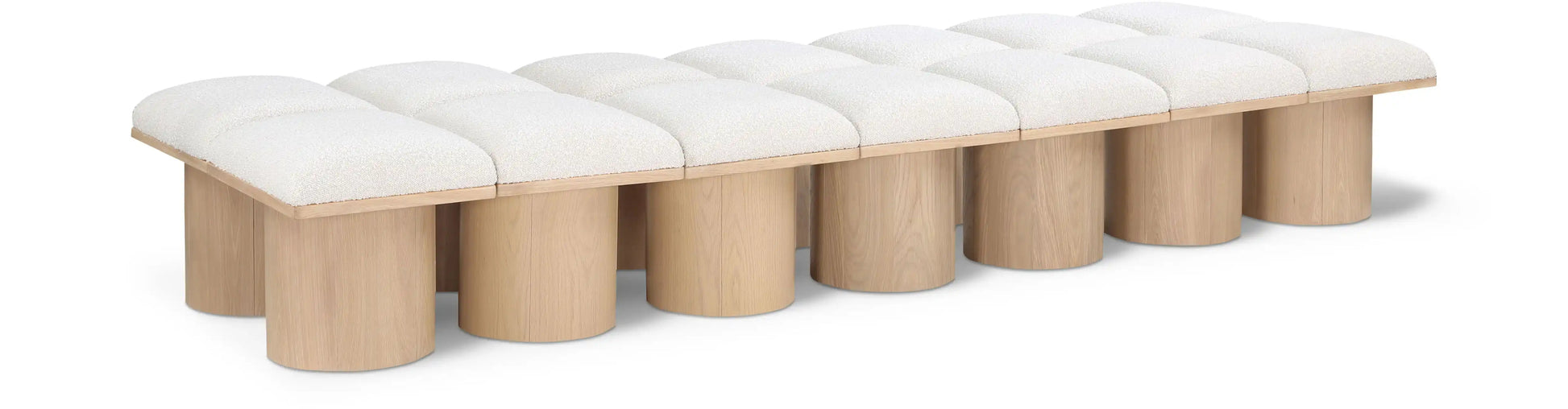 Pavilion - 14 Piece Modular Bench With Natural Base - Best Buy Furniture