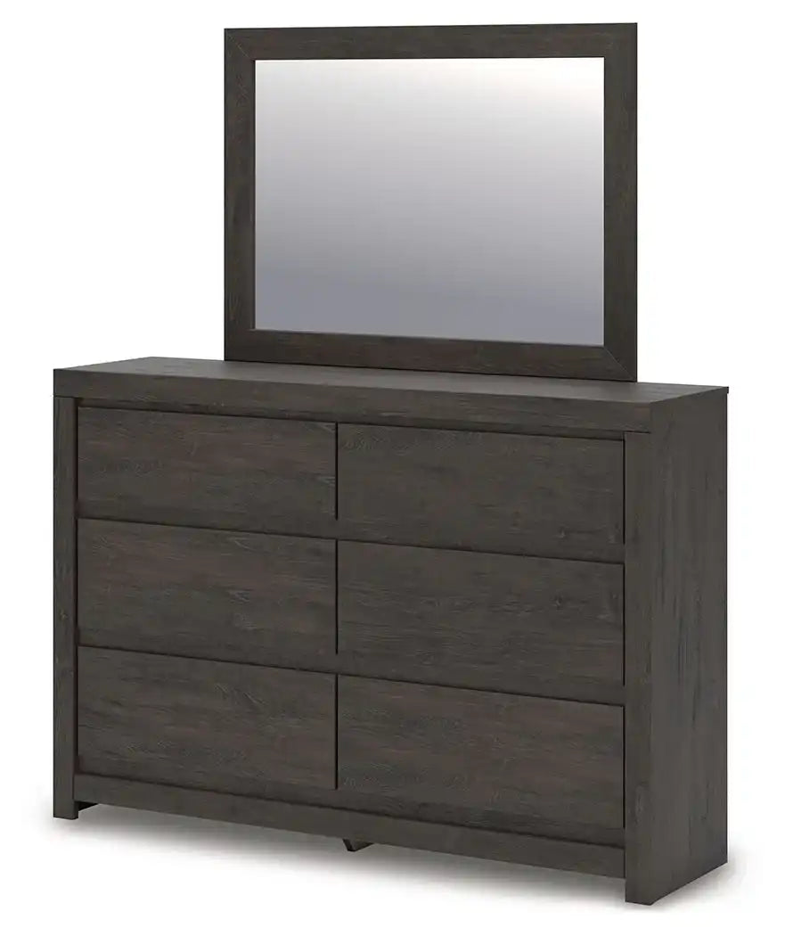 Fraluna - Dresser And Mirror - Charcoal - Best Buy Furniture