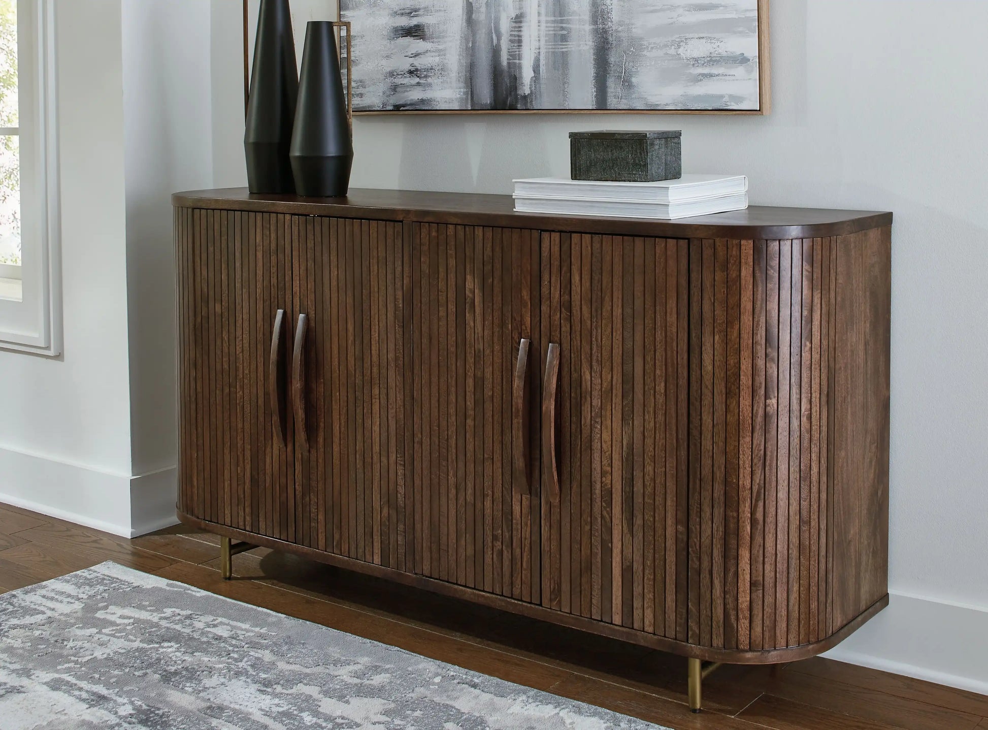 Amickly - Accent Cabinet - Dark Brown - Best Buy Furniture
