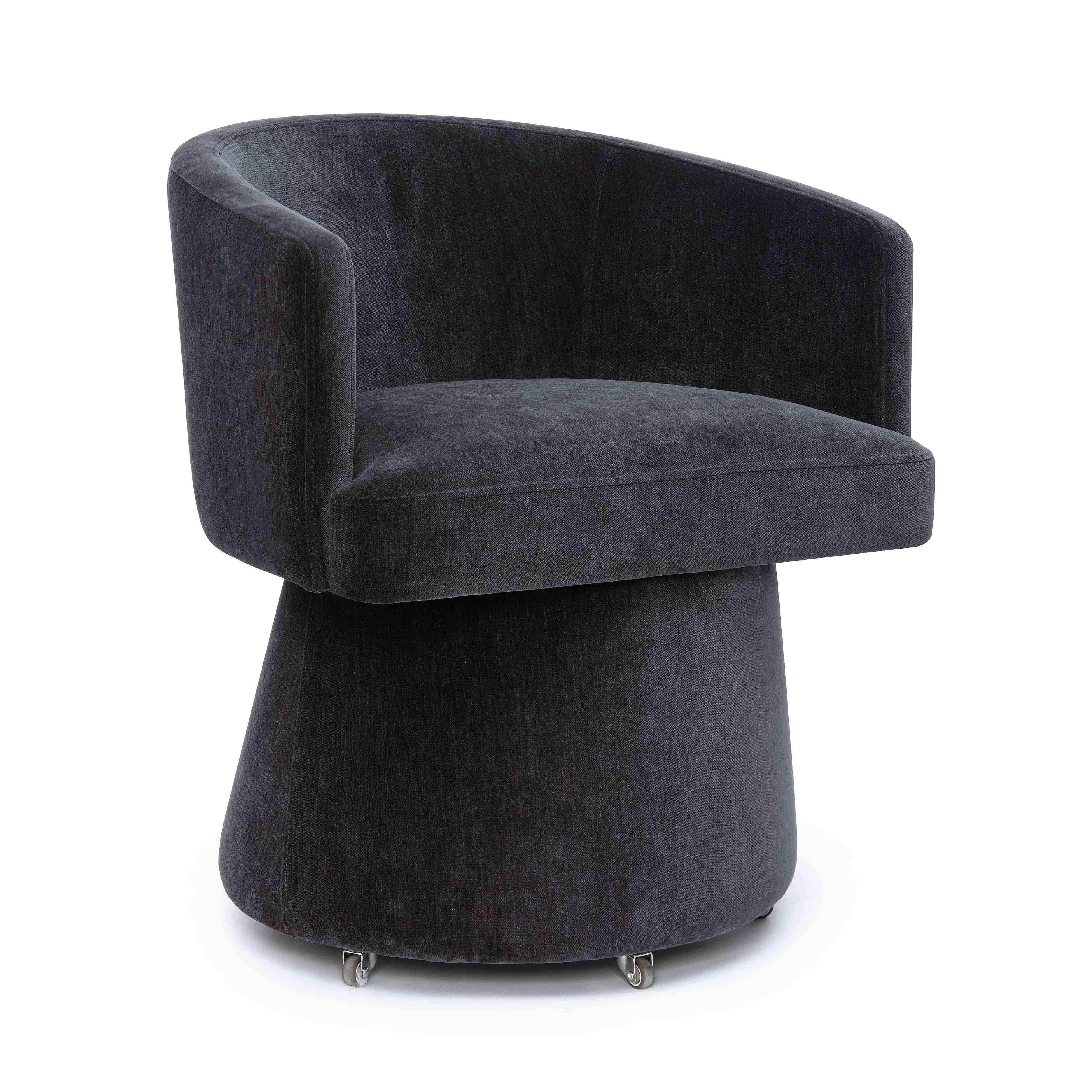 Kristen - Upcycled Chenille Rolling Desk Chair - Best Buy Furniture