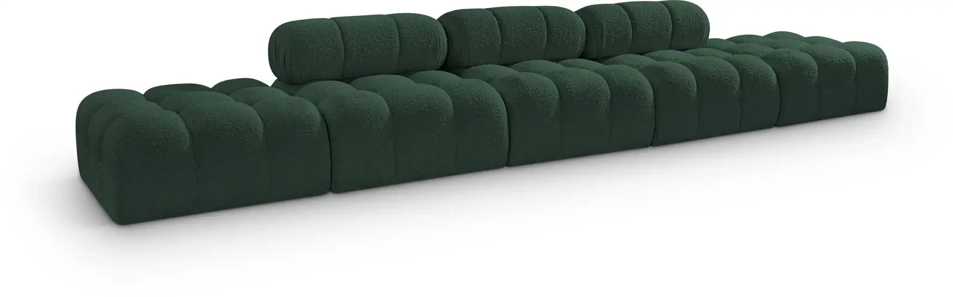 Ames - 5 Piece Boucle Upholstered Modular Sofa With 2 Armless Seats - Best Buy Furniture