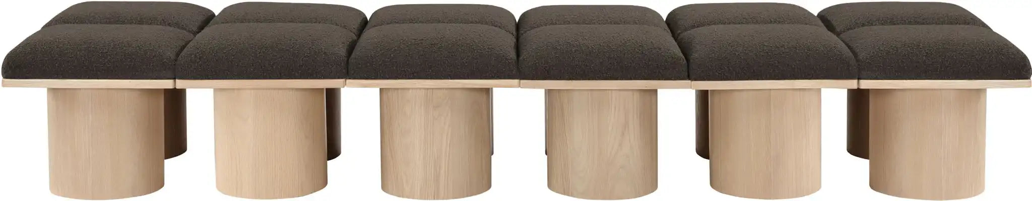 Pavilion - 12 Piece Modular Bench With Natural Base