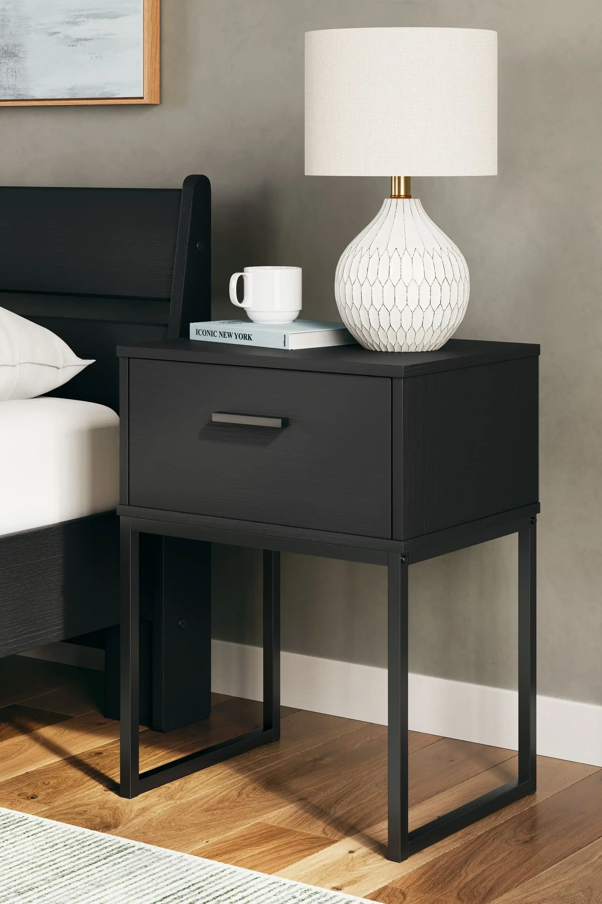 Socalle - One Drawer Night Stand - Best Buy Furniture