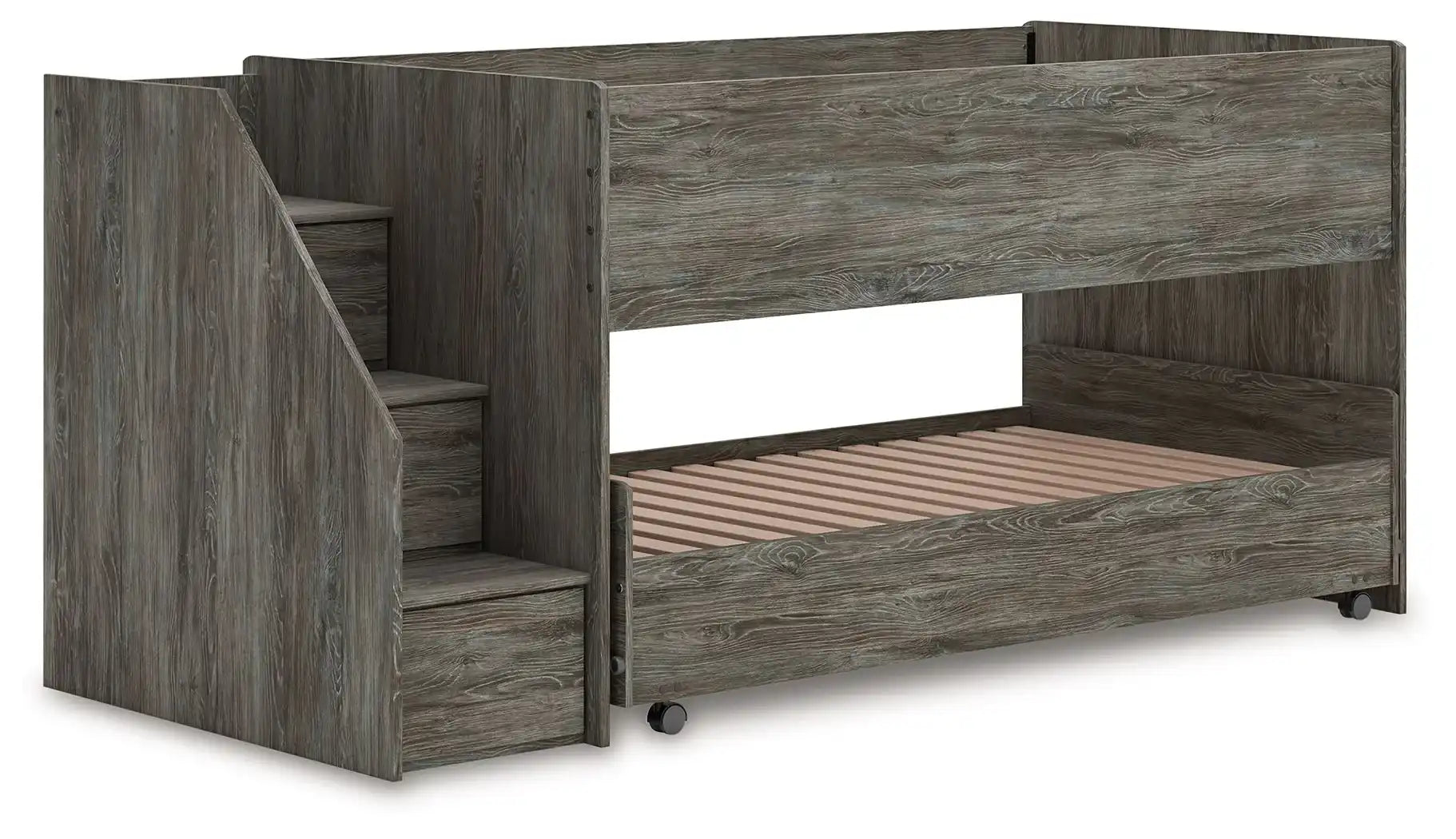 Frandern - Twin Over Twin Loft Bed - Gray - Best Buy Furniture