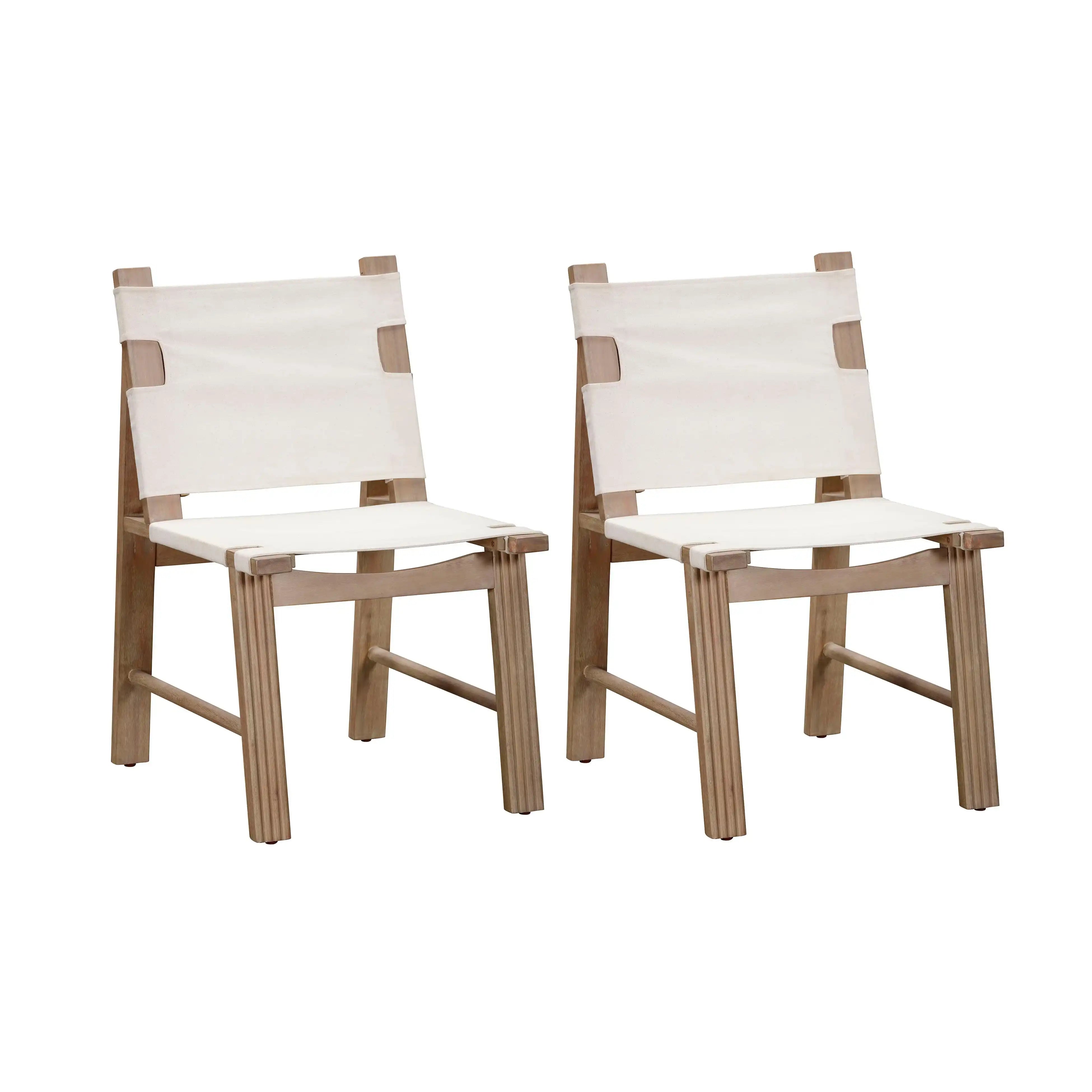 Cassie - Outdoor Dining Chair (Set of 2) - Cream - Best Buy Furniture