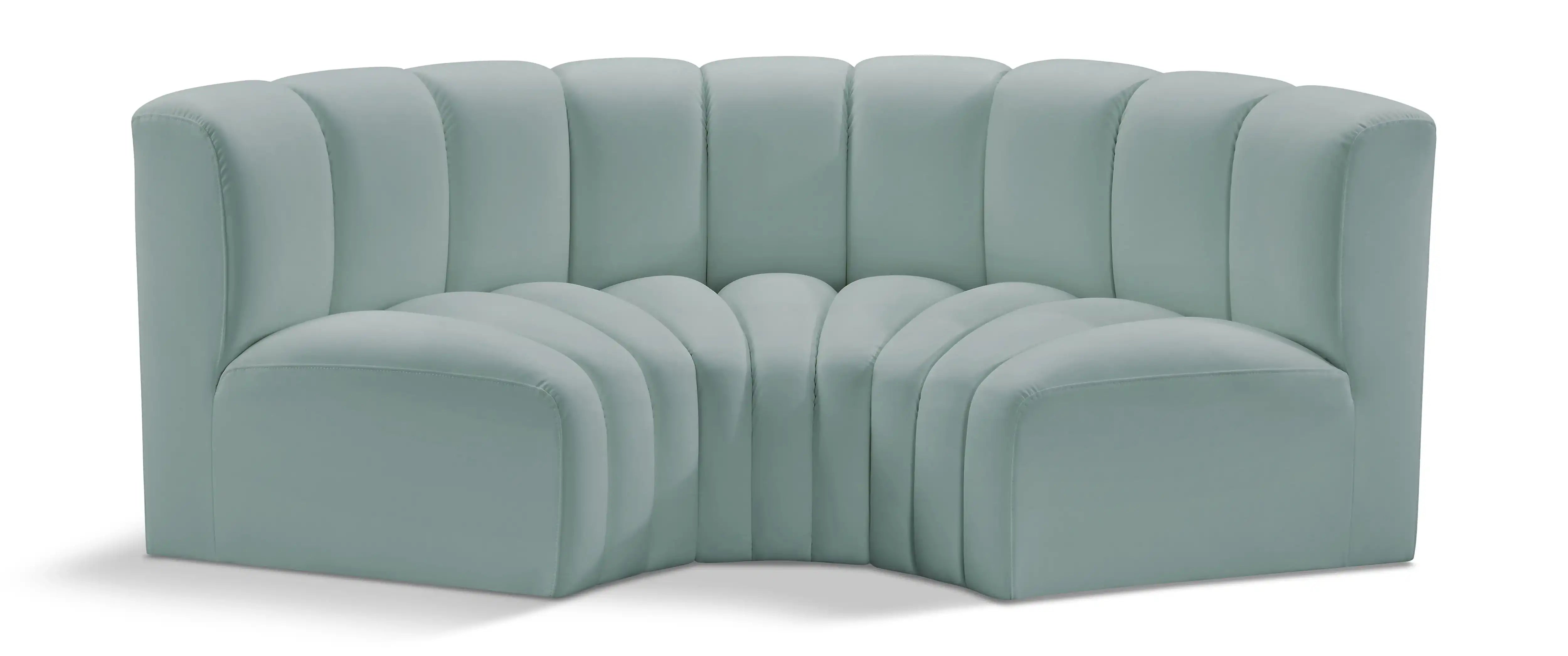 Arc - Faux Leather 3 Piece Modular U-Shaped Sofa - Best Buy Furniture