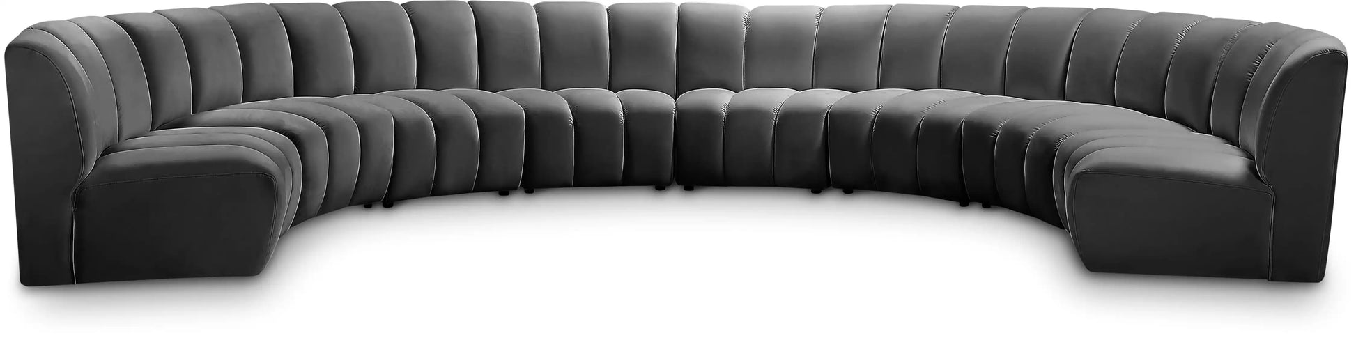 Infinity - 8 Piece Velvet Modular Sectional - Best Buy Furniture